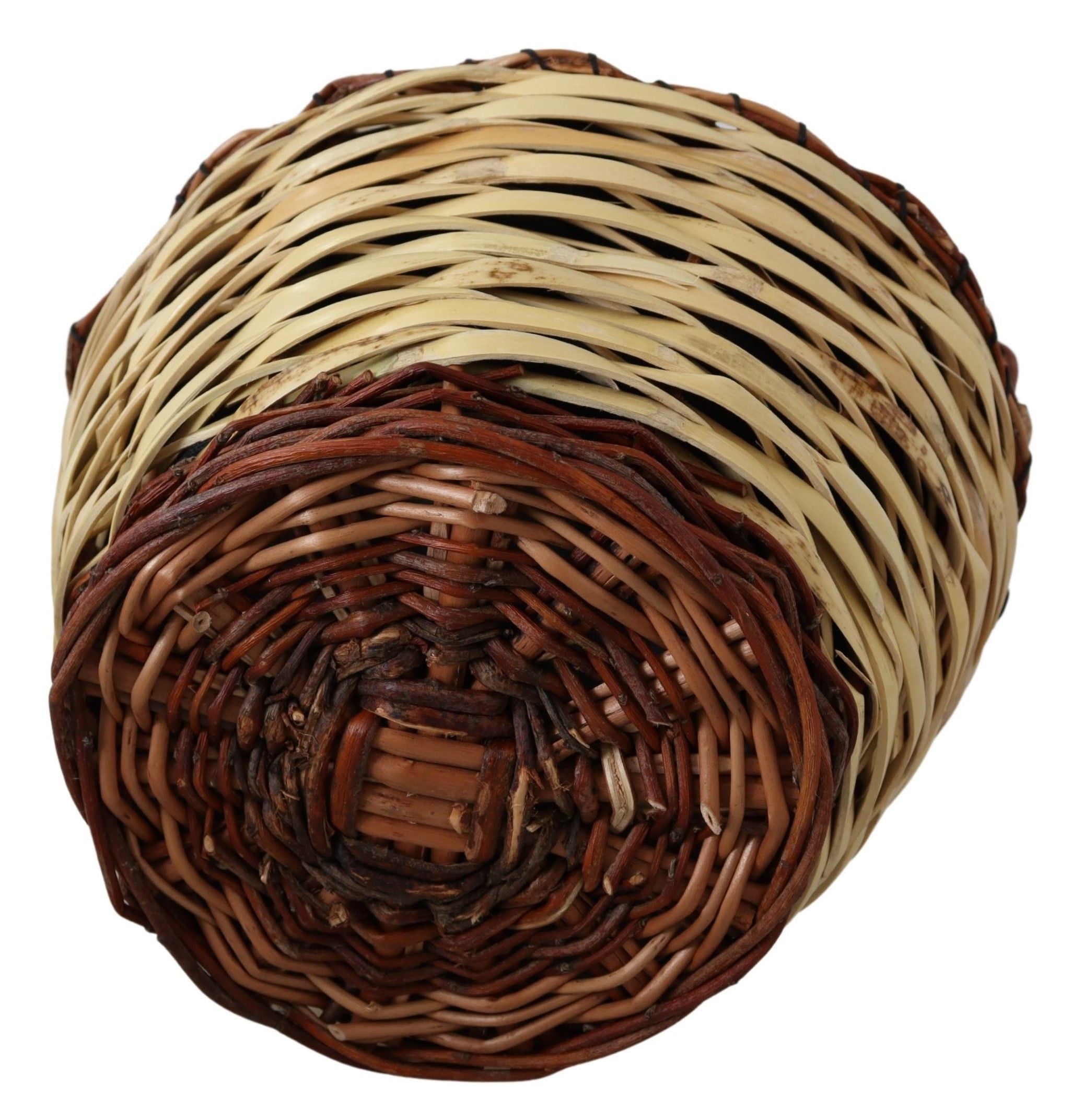 Dolce & Gabbana Beige Wood Wicker Rattan Basket Tote Bag Dolce & Gabbana