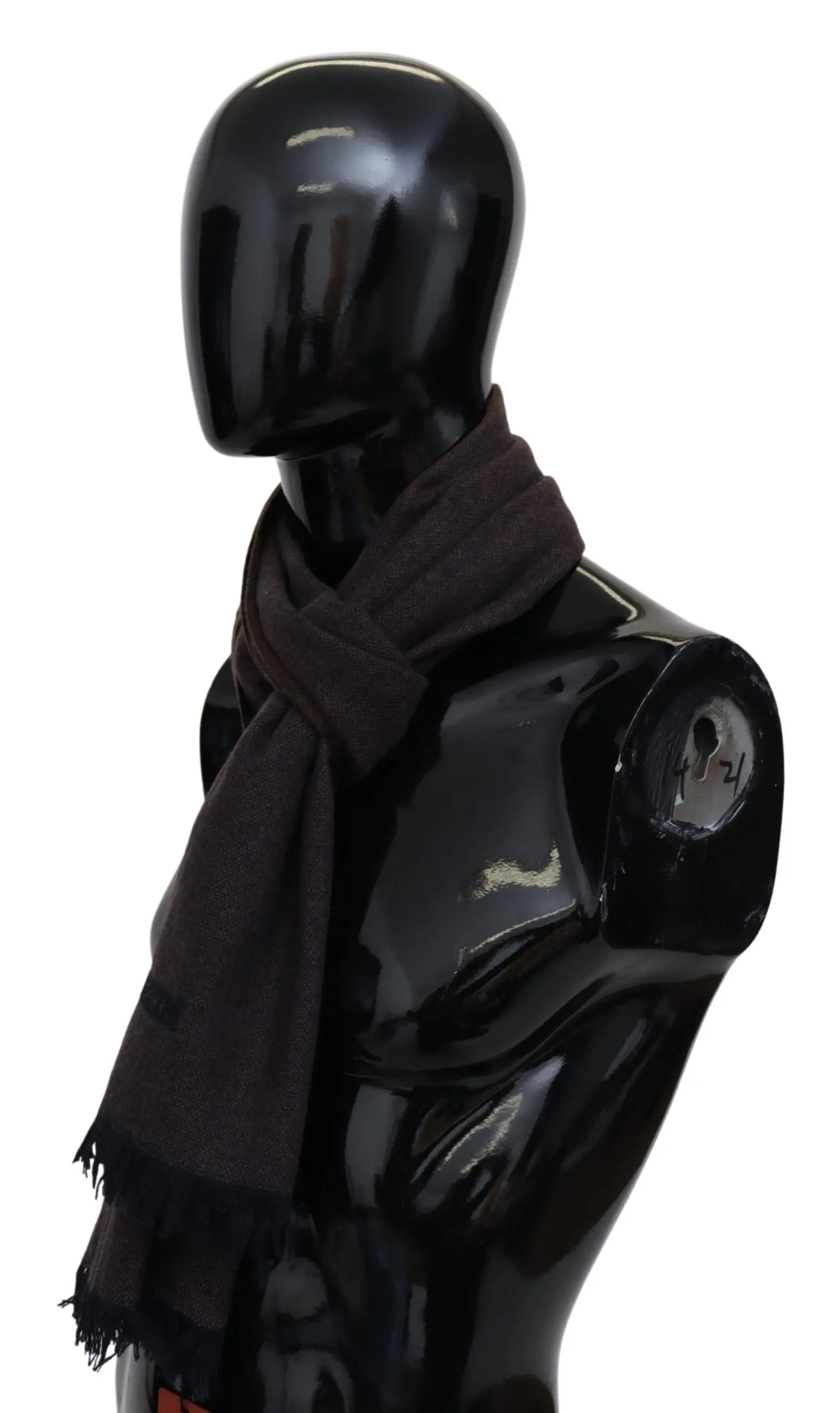 Missoni Brown 100% Cashmere Unisex Neck Wrap Fringes Scarf Missoni