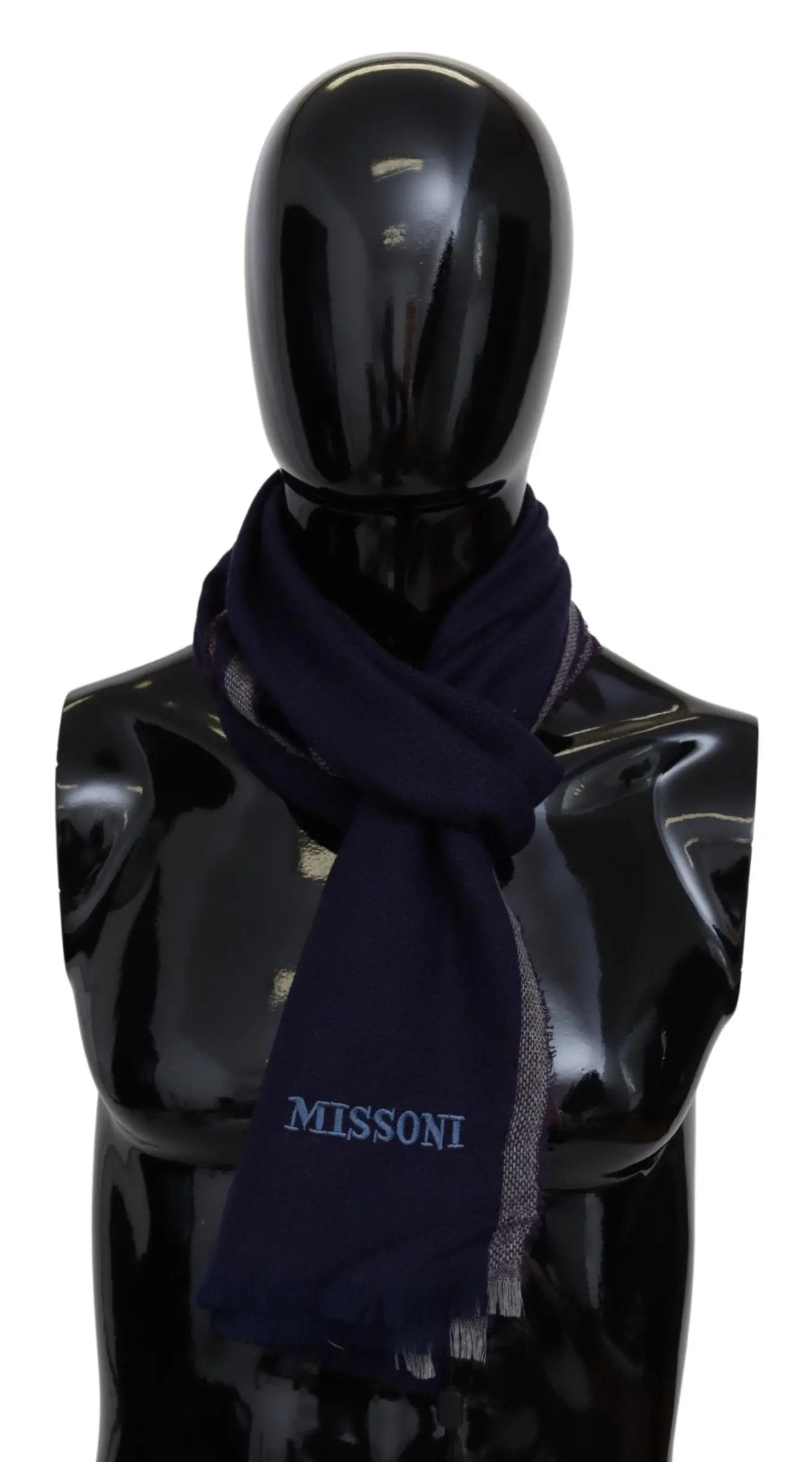 Missoni Multicolor Striped Wool Unisex Wrap Fringes Scarf Missoni