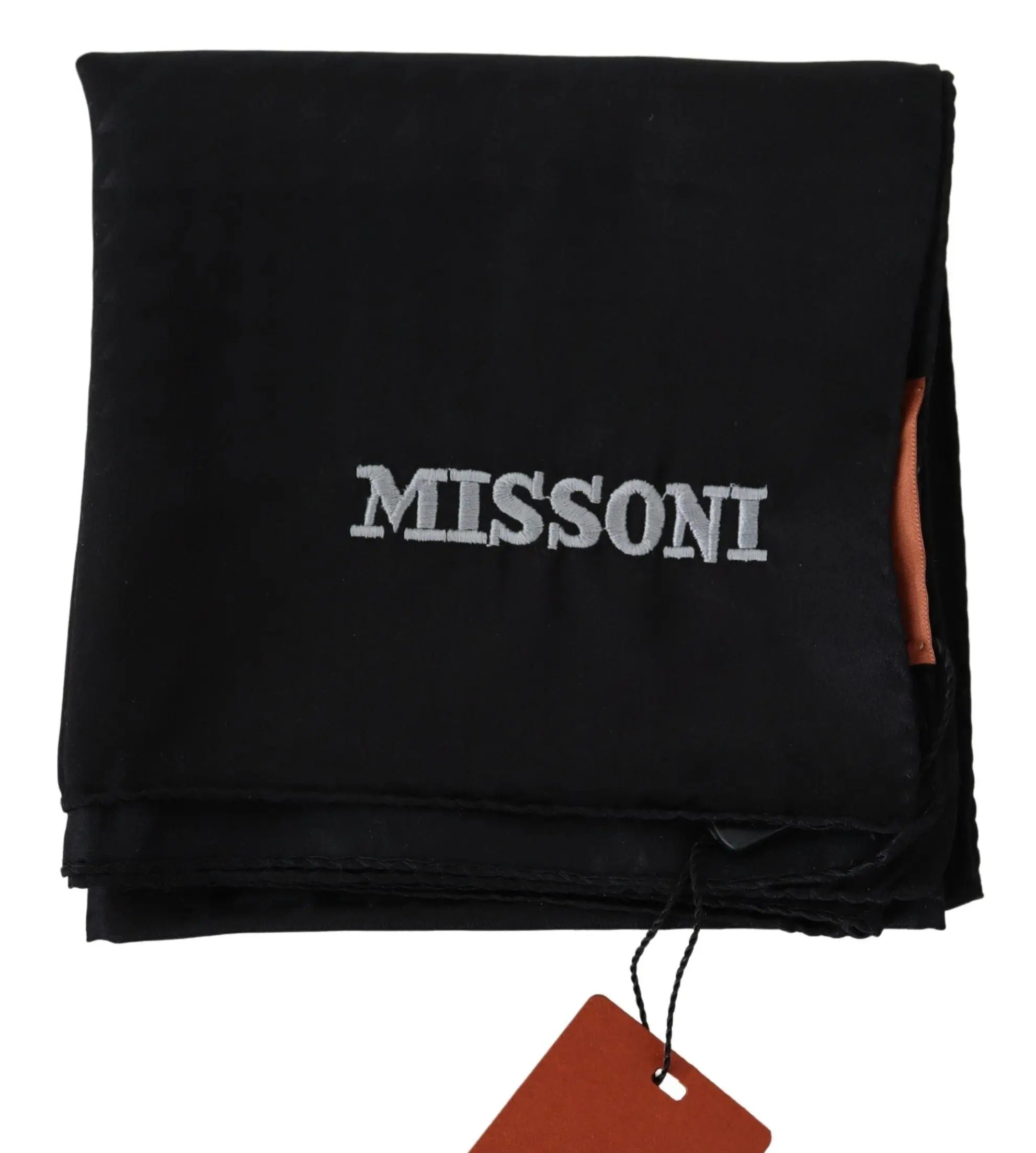 Missoni Black Wool Knit Unisex Neck Wrap Shawl Scarf Missoni