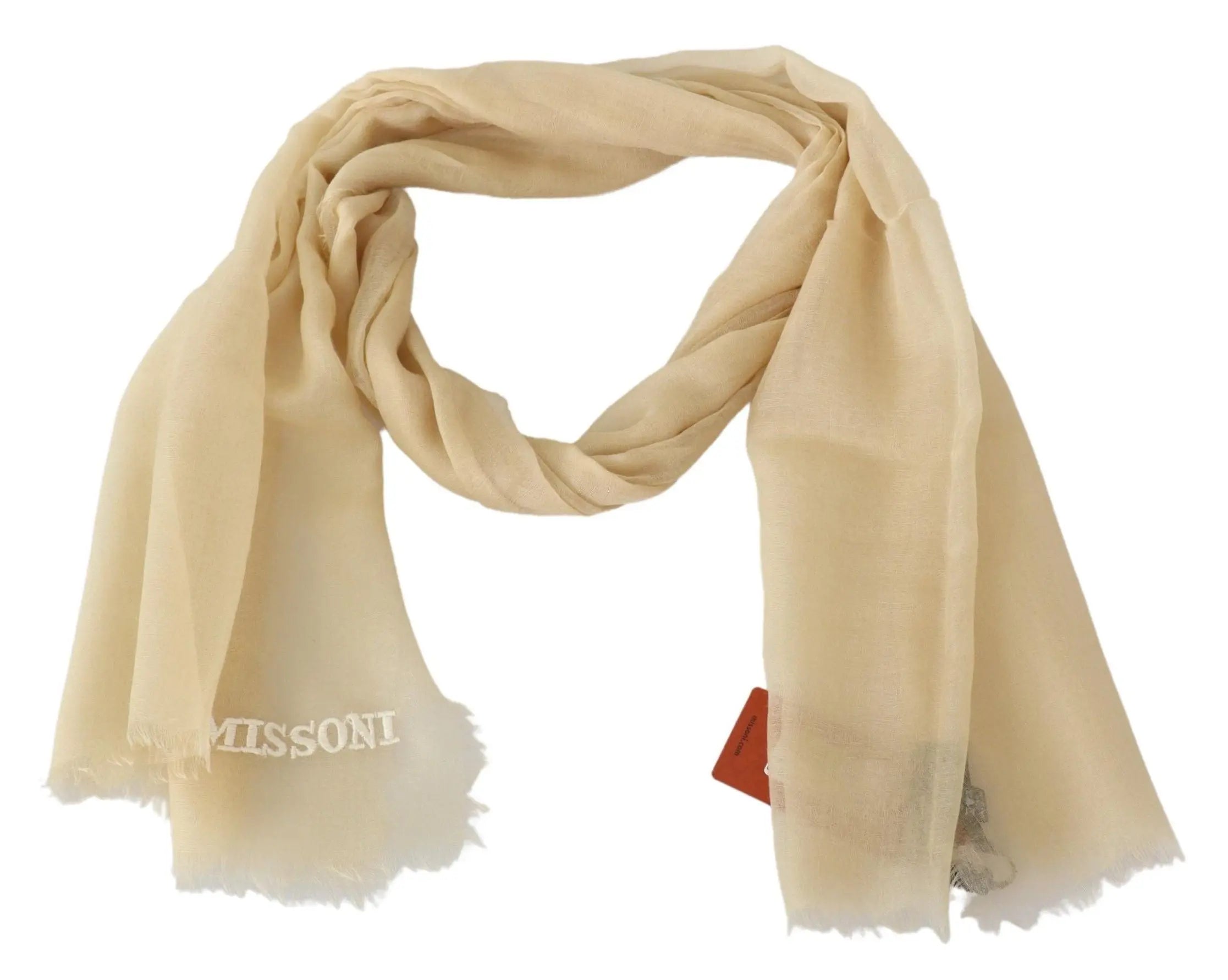 Missoni Beige Cashmere Unisex Neck Scarf Missoni