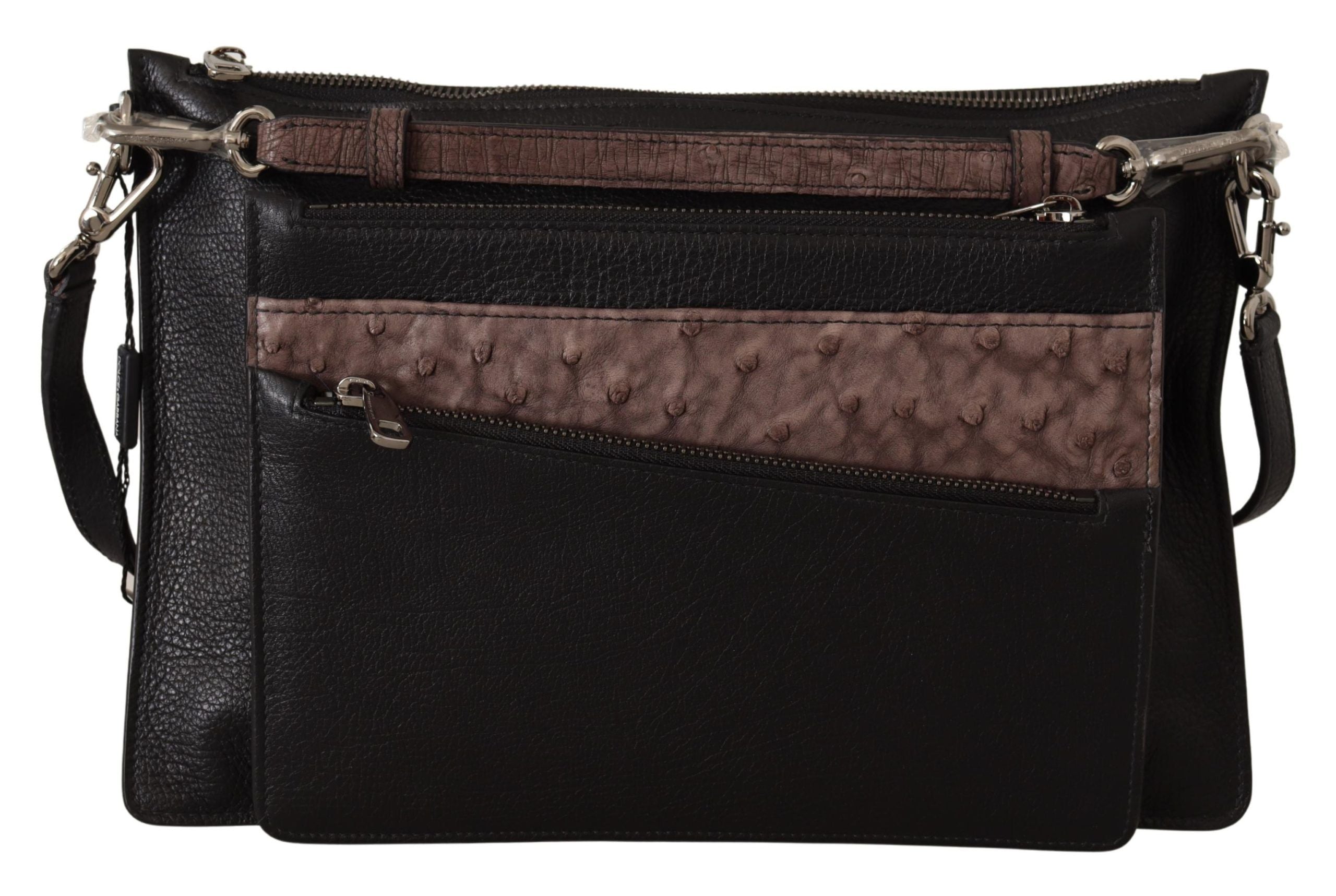 Dolce & Gabbana Black Exotic Leather Shoulder Sling Alta Sartoria Bag Dolce & Gabbana