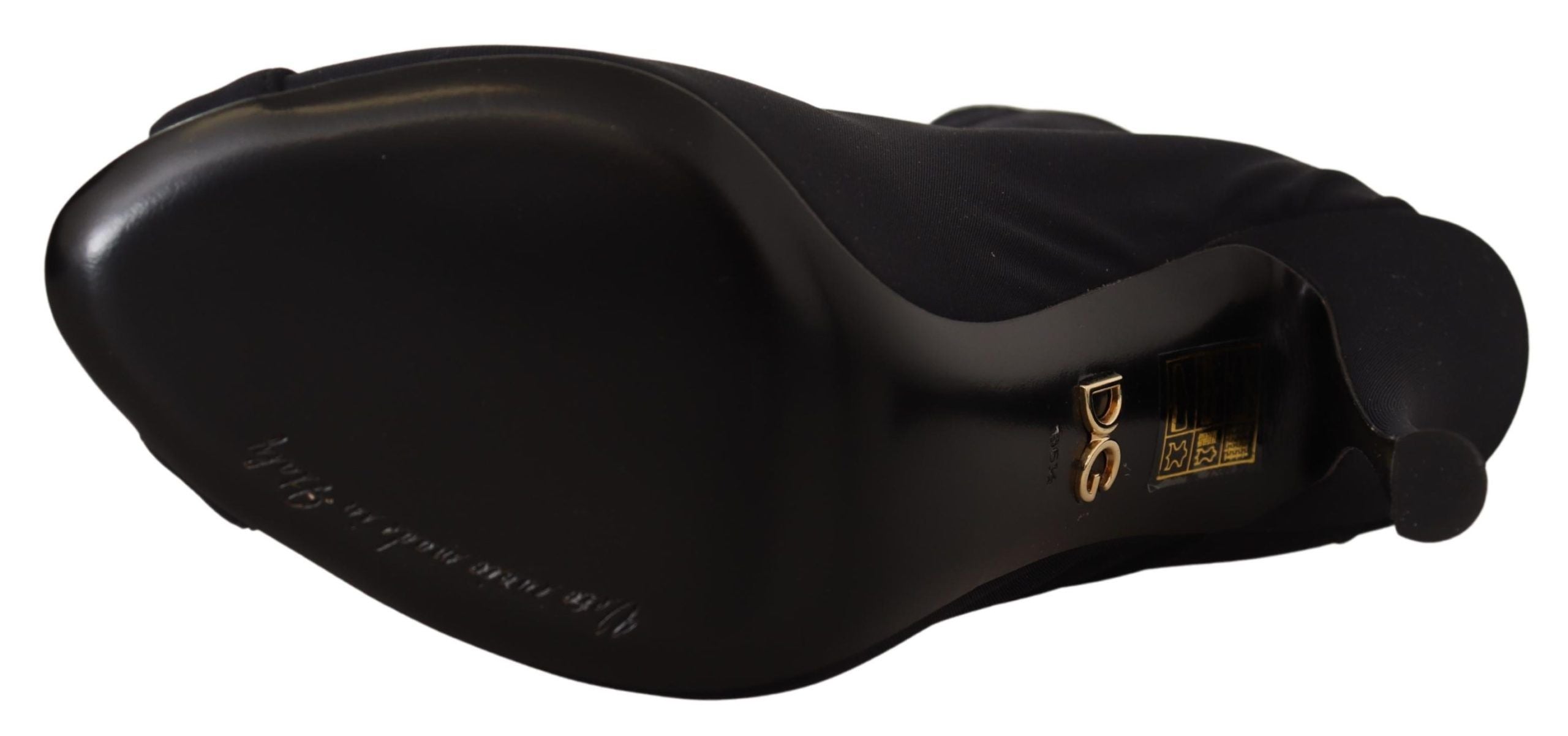 Dolce & Gabbana Black Stretch Short Ankle Boots Shoes Dolce & Gabbana