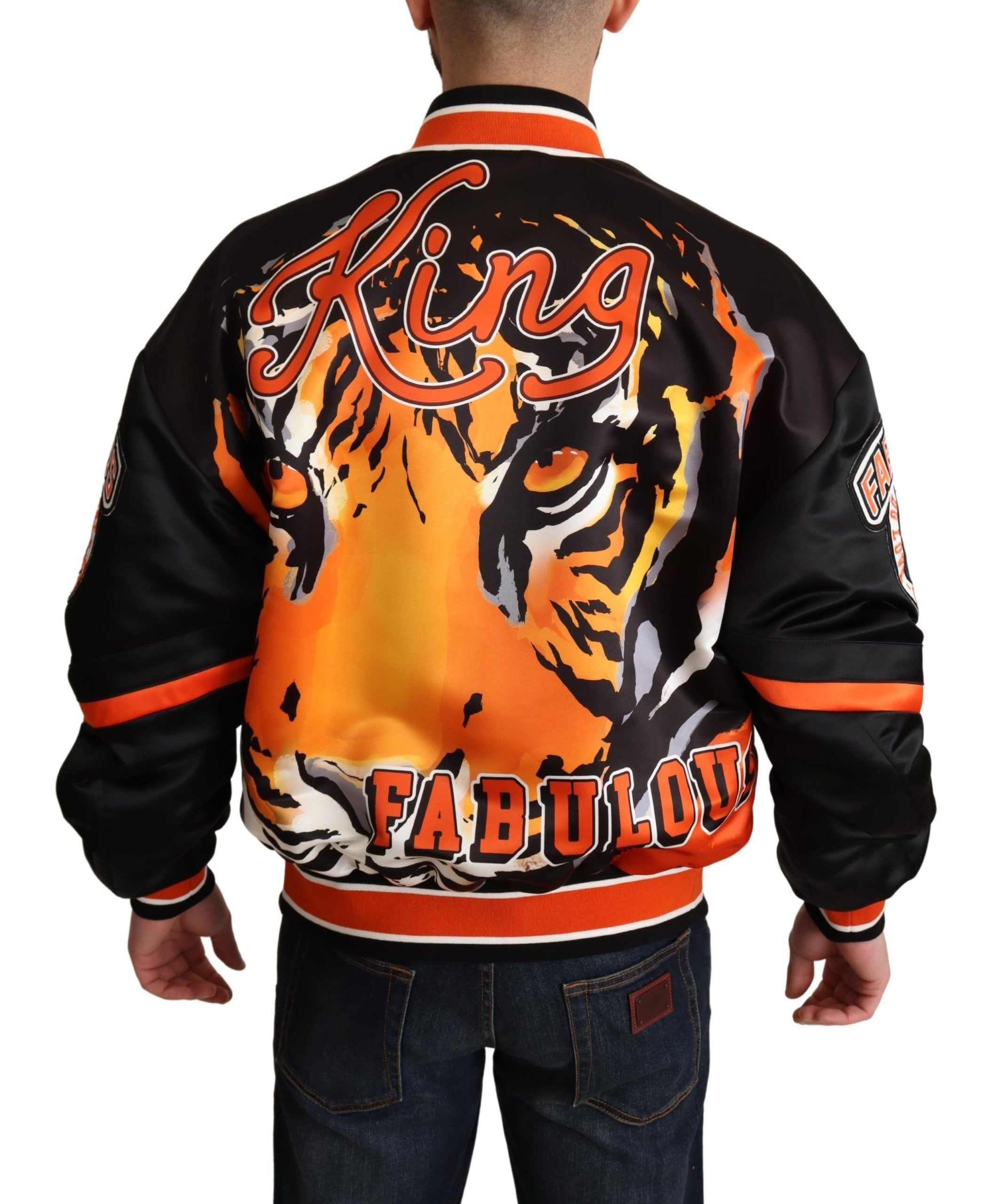 Dolce & Gabbana Multicolor Bomber King Logo #DGMILLENNIALS Jacket Dolce & Gabbana