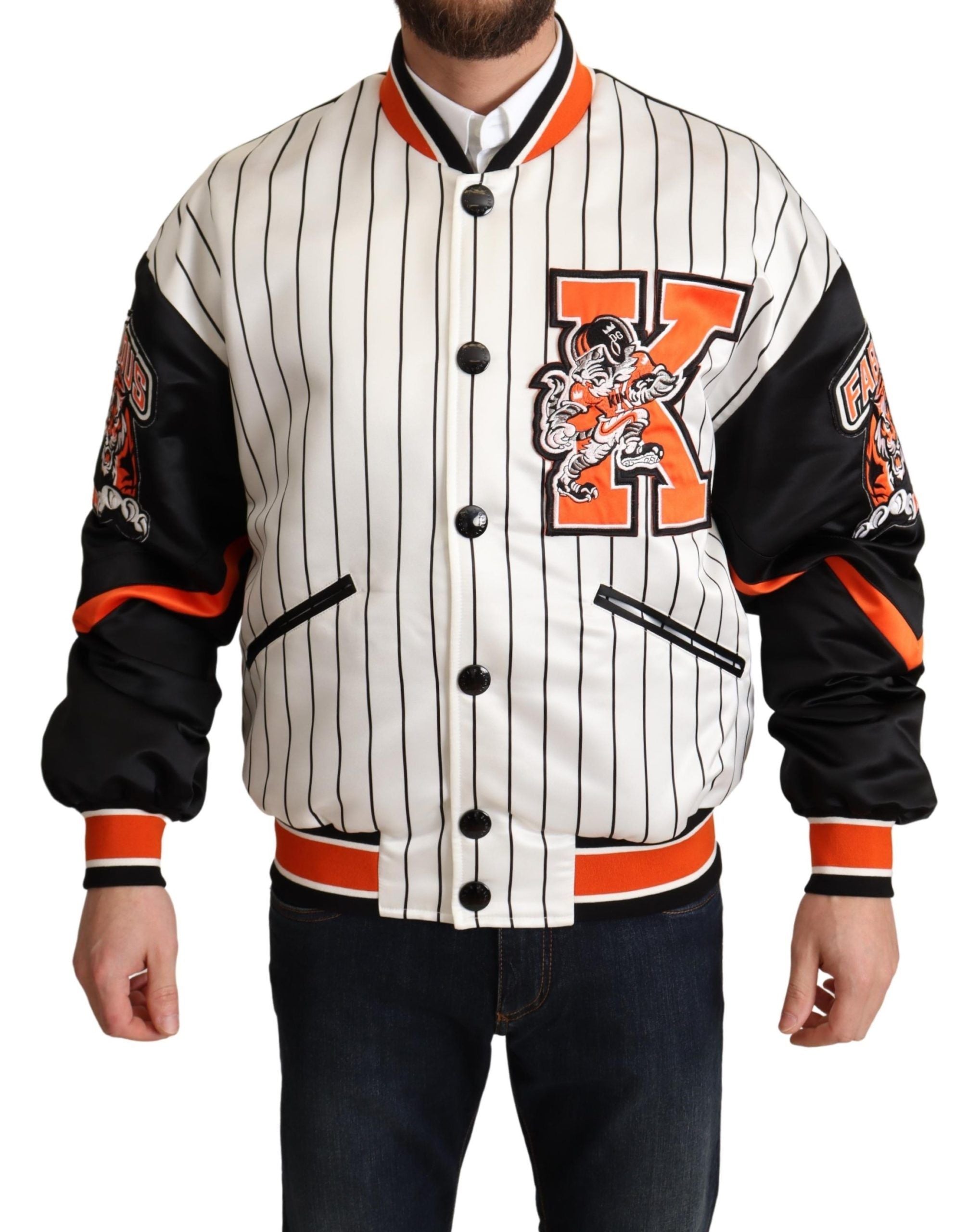 Dolce & Gabbana Multicolor Bomber King Logo #DGMILLENNIALS Jacket Dolce & Gabbana