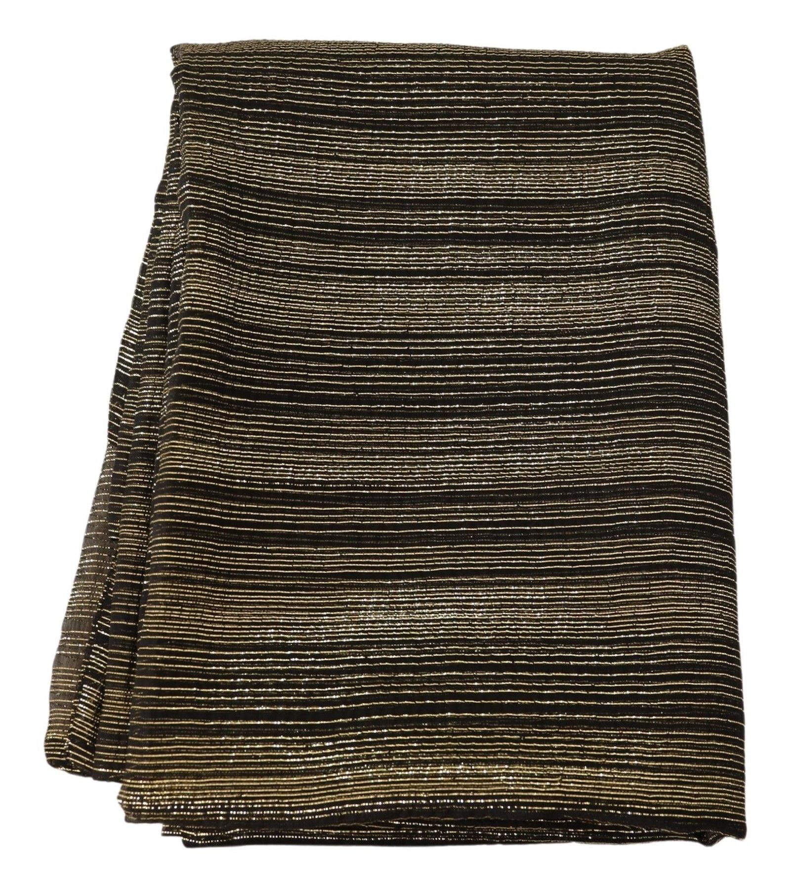 Dolce & Gabbana Metallic Gold Silk Stretch Shawl Wrap Scarf Dolce & Gabbana