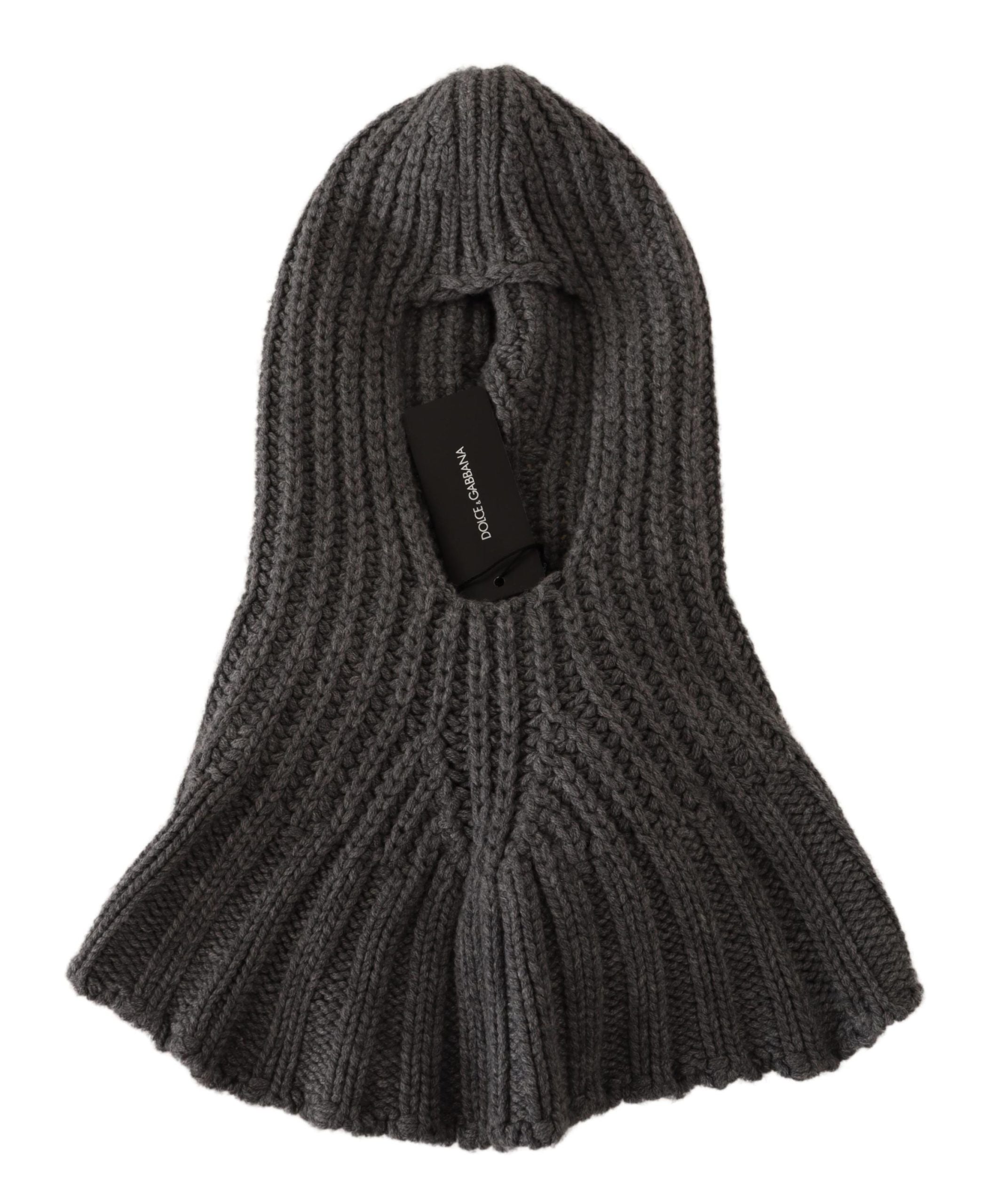 Dolce & Gabbana Gray 100% Cashmere Knitted Wrap One Size Scarf Dolce & Gabbana
