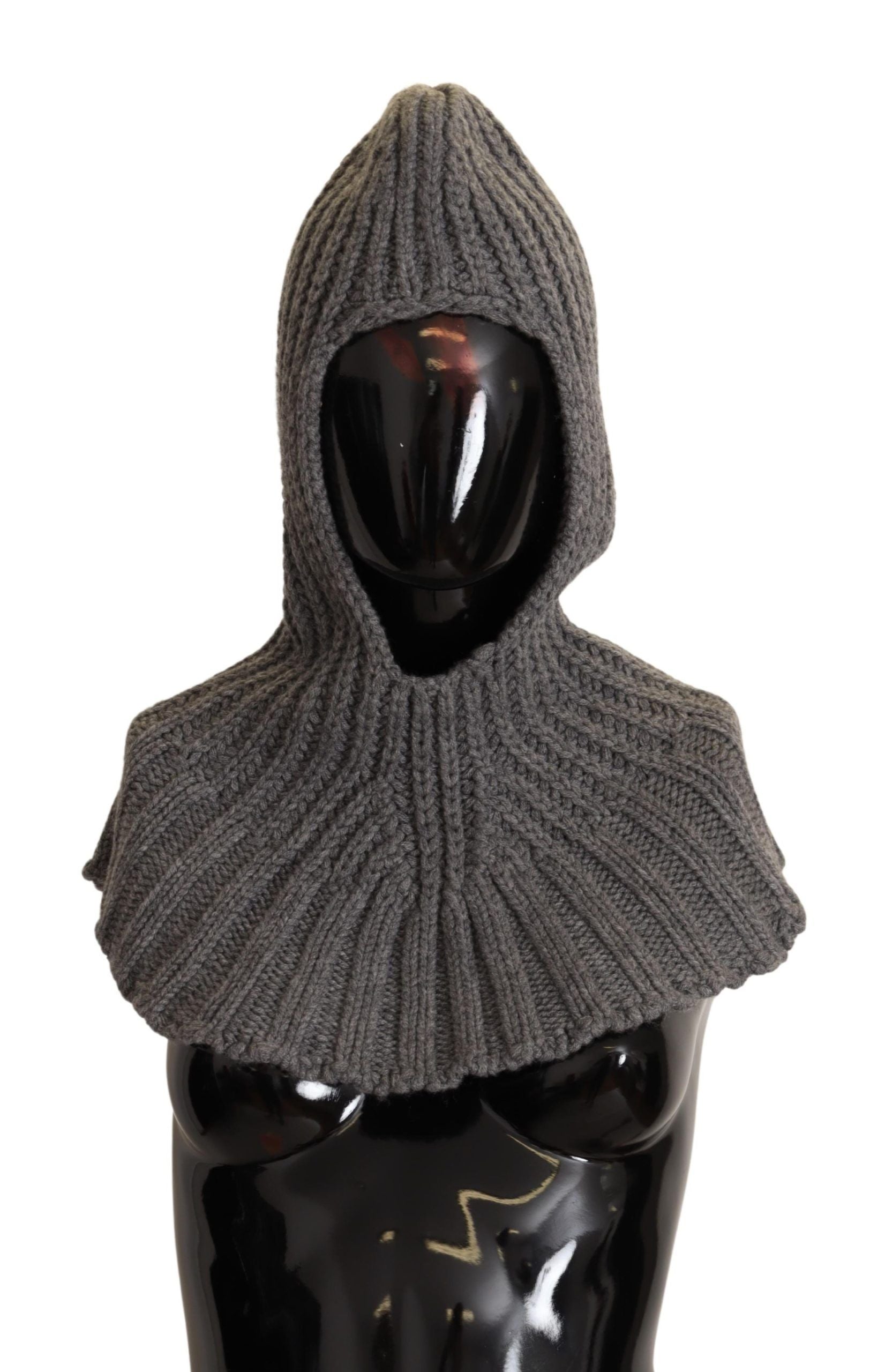 Dolce & Gabbana Gray 100% Cashmere Knitted Wrap One Size Scarf Dolce & Gabbana