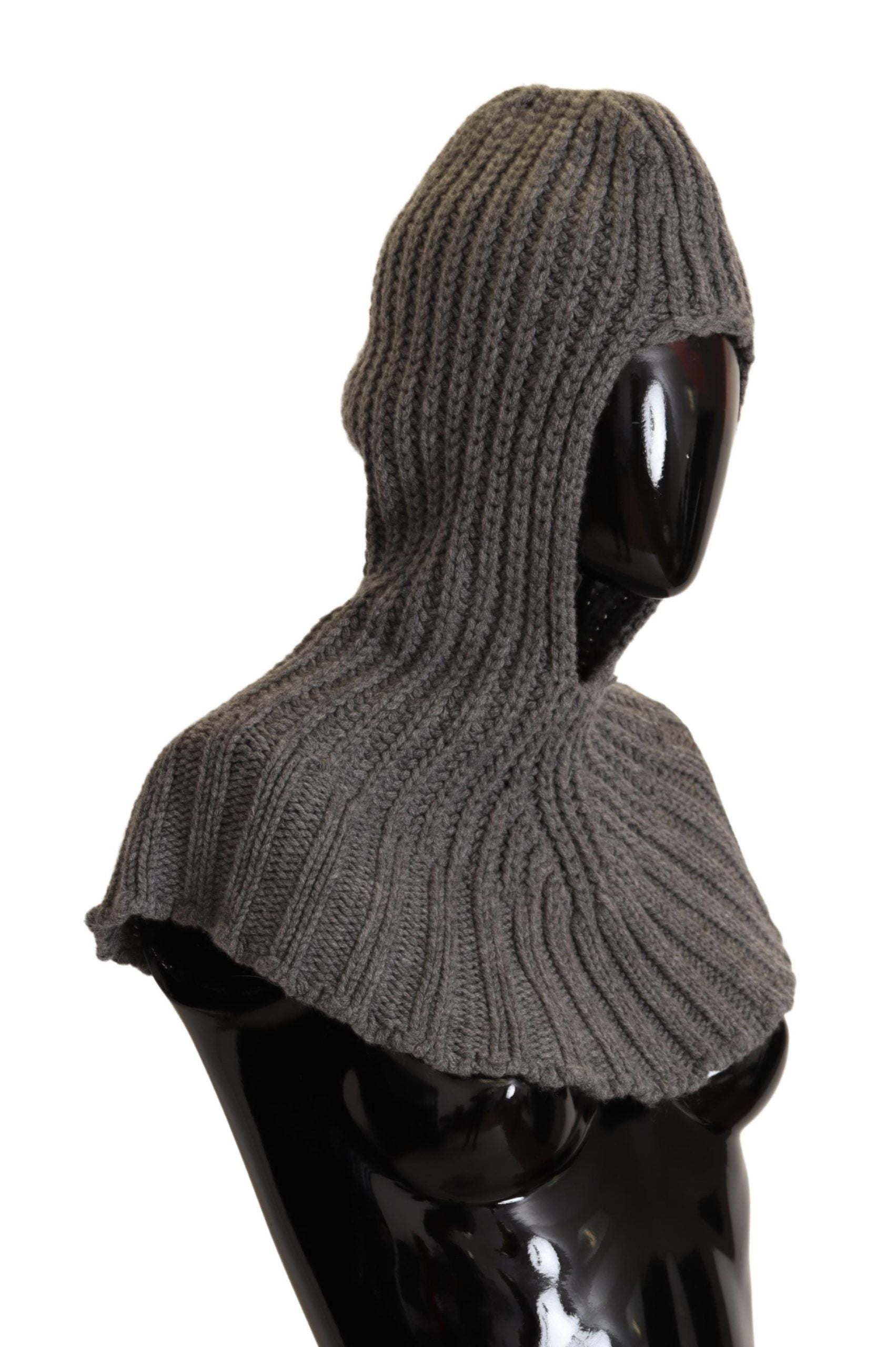 Dolce & Gabbana Gray 100% Cashmere Knitted Wrap One Size Scarf Dolce & Gabbana