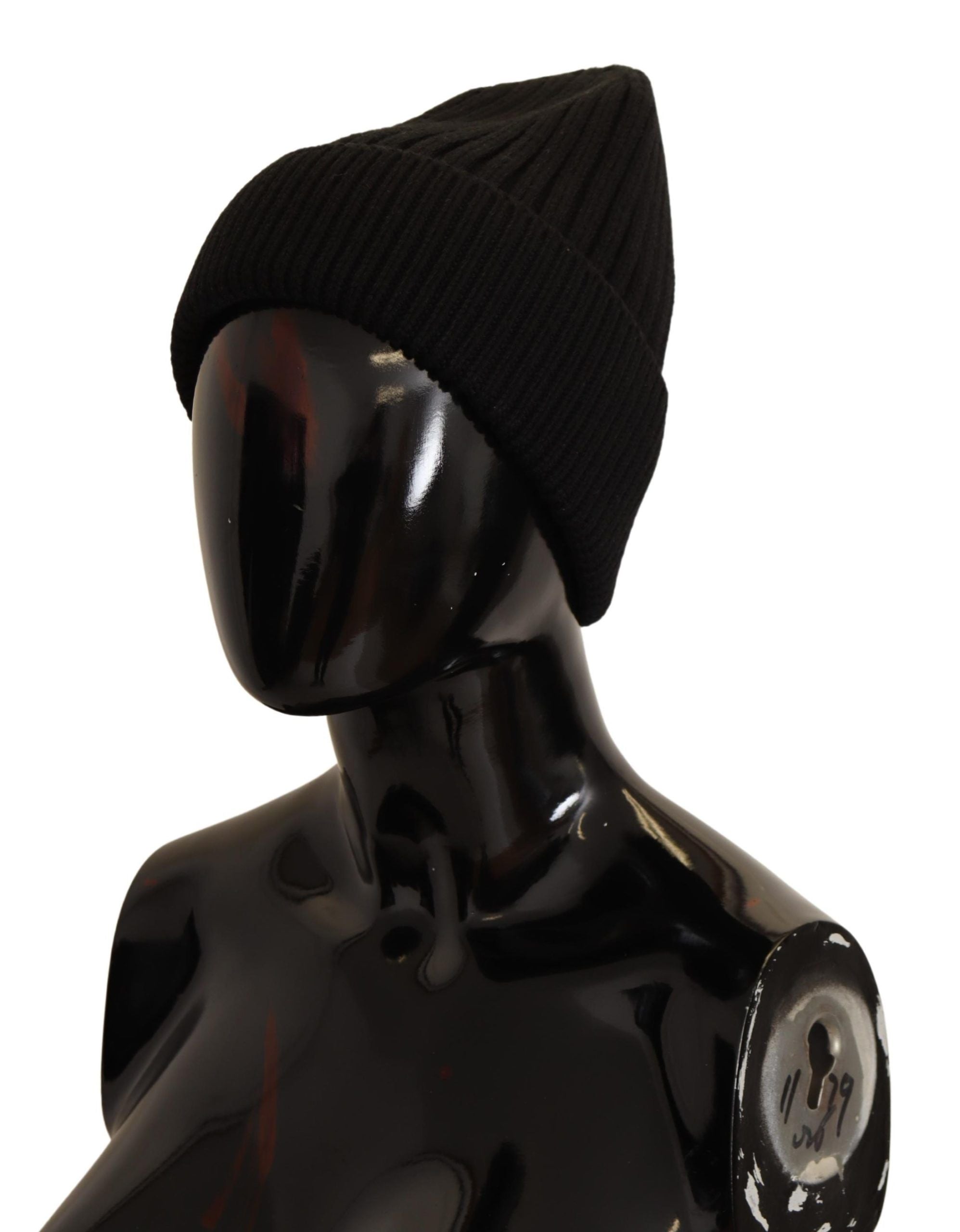 Dolce & Gabbana Black Wool Knit Women Winter Hat Dolce & Gabbana