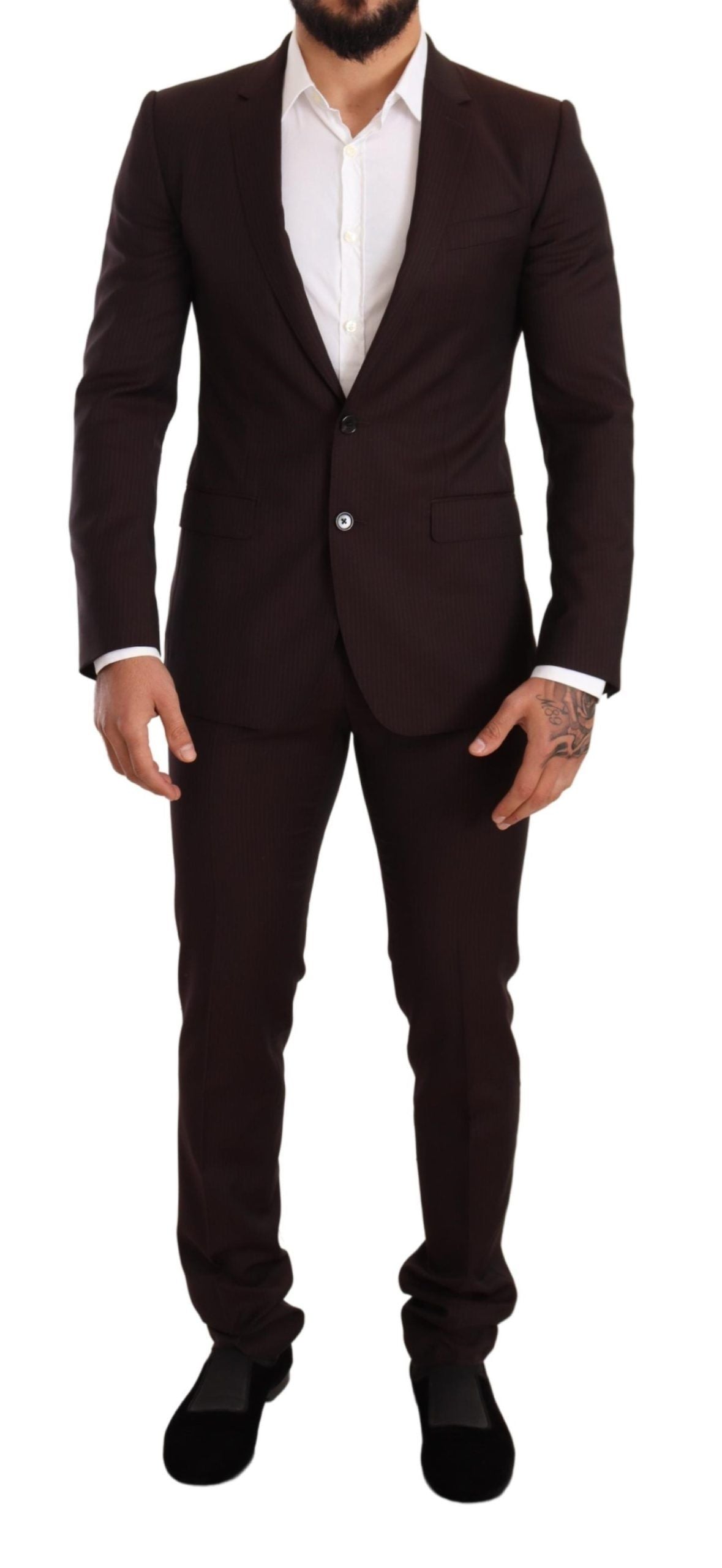 Dolce & Gabbana Bordeaux Wool MARTINI Slim Fit Suit Dolce & Gabbana