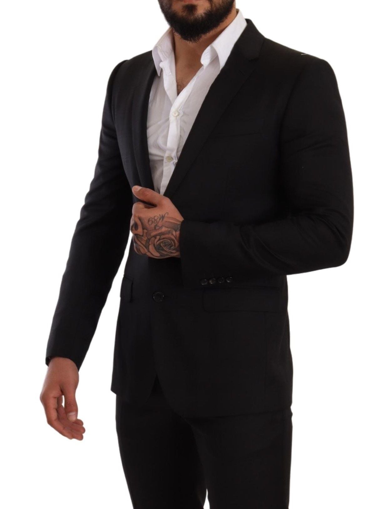Dolce & Gabbana Black Check MARTINI SLIM FIT 2 Piece Suit Dolce & Gabbana