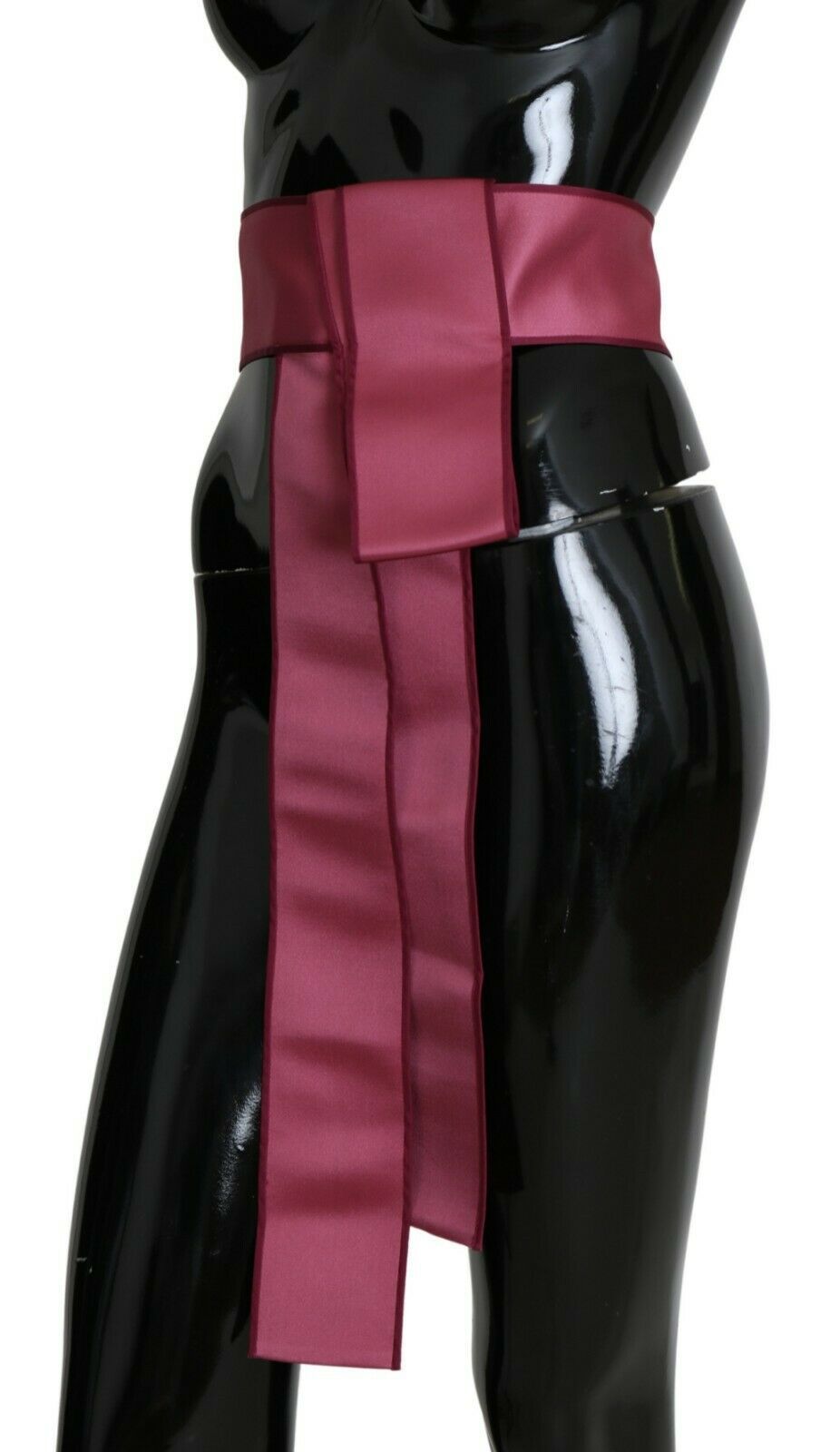 Dolce & Gabbana Pink 100% Silk 3 Button Closure Wide Waist Belt Dolce & Gabbana