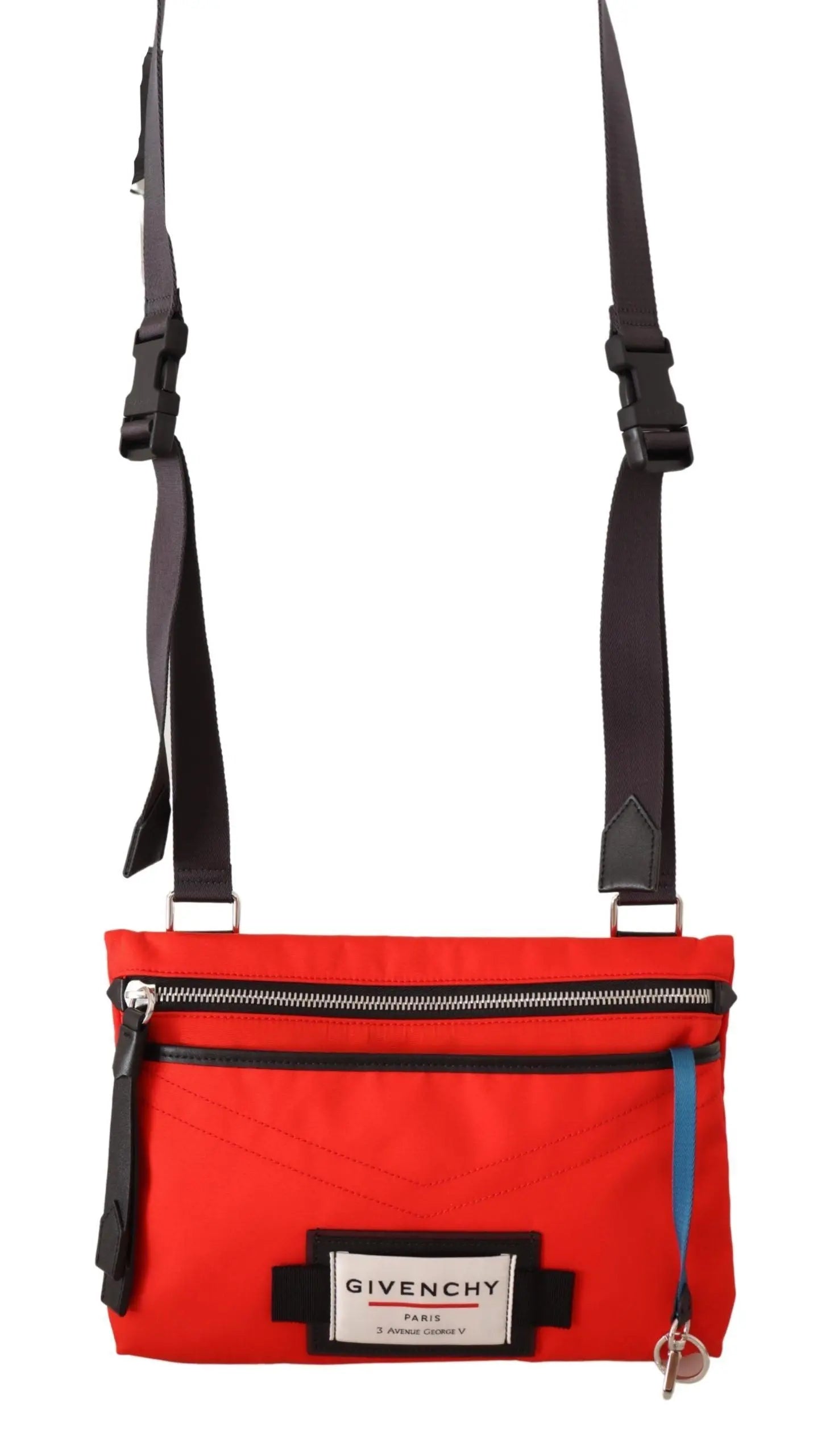 Givenchy Red Polyamide Downtown Flat Crossbody Bag Givenchy