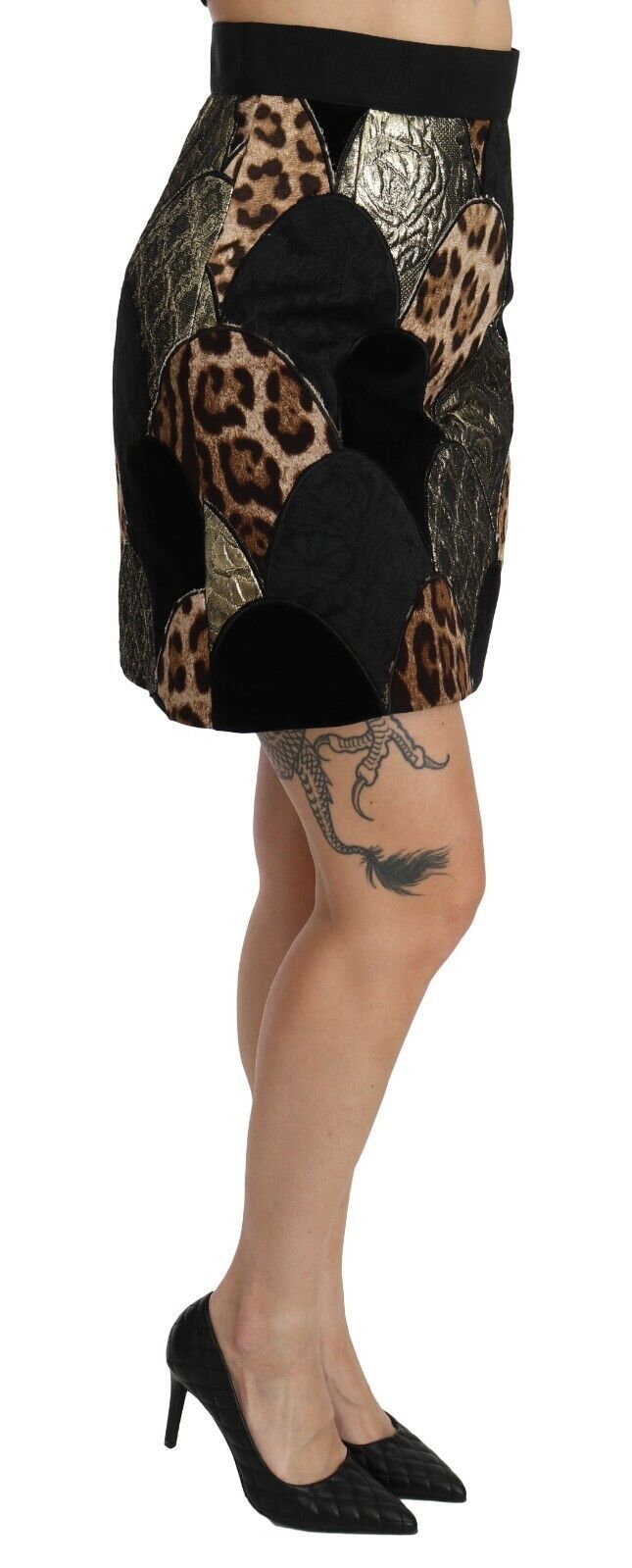 Dolce & Gabbana Multicolor Leopard Print High Waist Mini Skirt Dolce & Gabbana