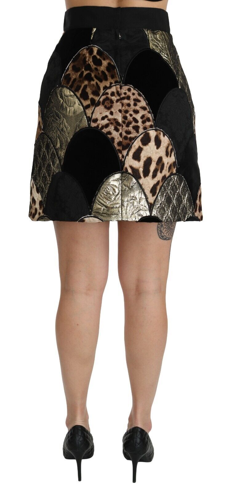 Dolce & Gabbana Multicolor Leopard Print High Waist Mini Skirt Dolce & Gabbana