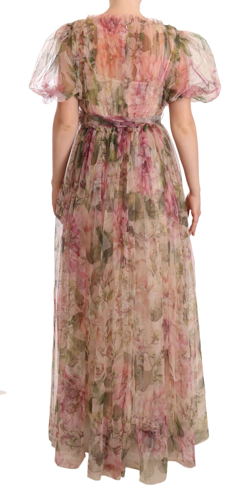 Dolce & Gabbana Multicolor Floral Print Long Maxi Gown Dress Dolce & Gabbana