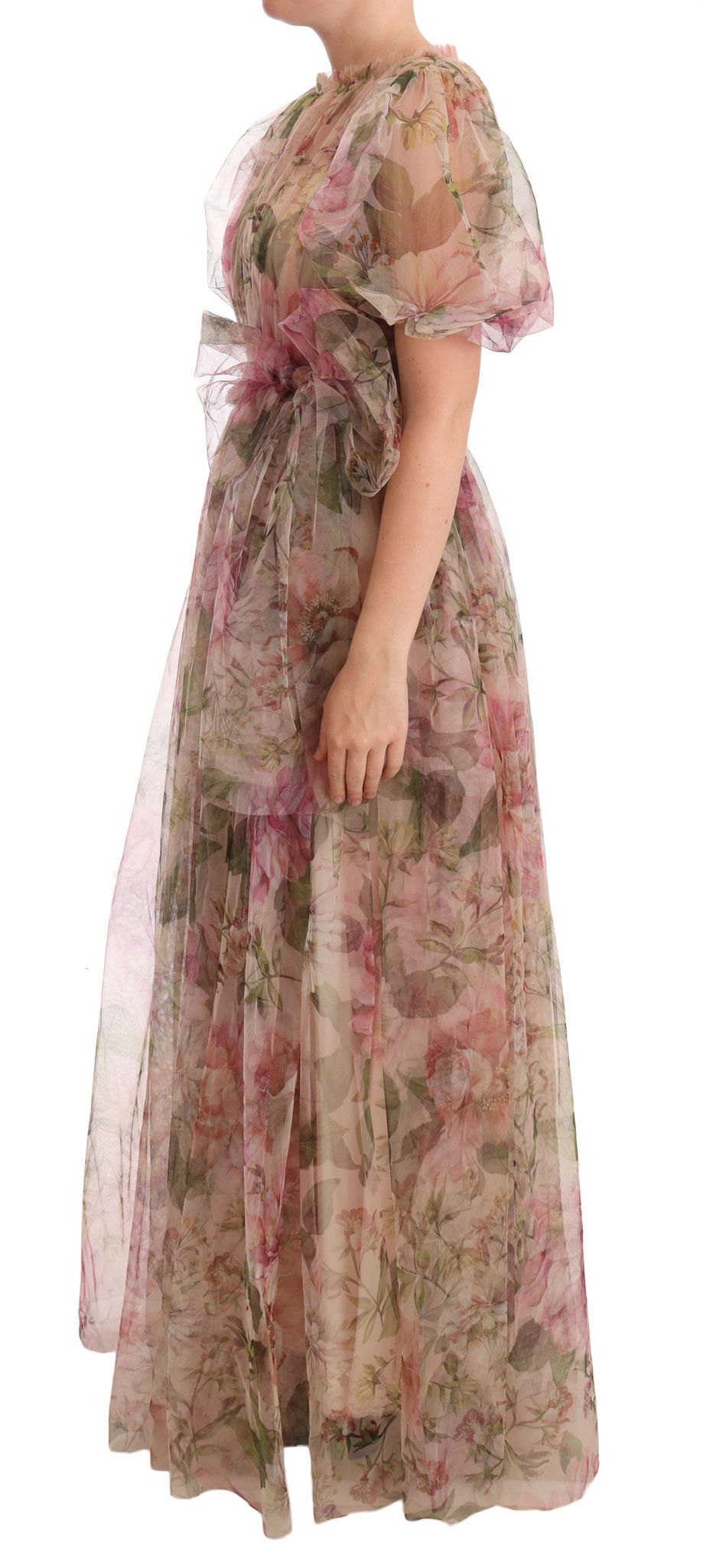Dolce & Gabbana Multicolor Floral Print Long Maxi Gown Dress Dolce & Gabbana