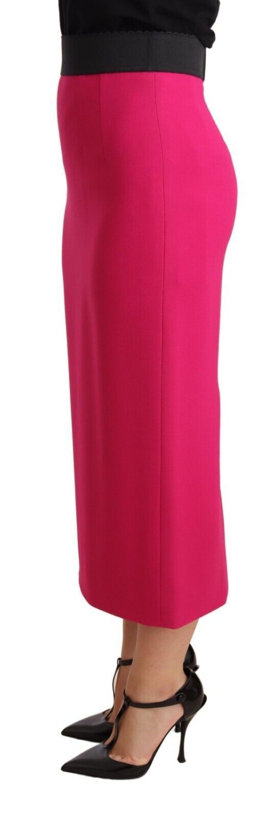 Dolce & Gabbana Pink High Waist Stretch Pencil Straight Skirt Dolce & Gabbana