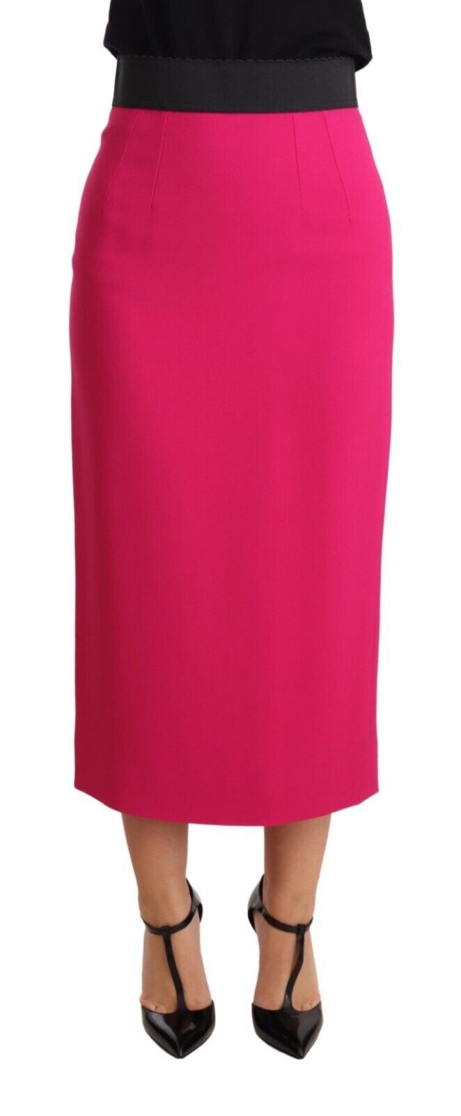 Dolce & Gabbana Pink High Waist Stretch Pencil Straight Skirt Dolce & Gabbana