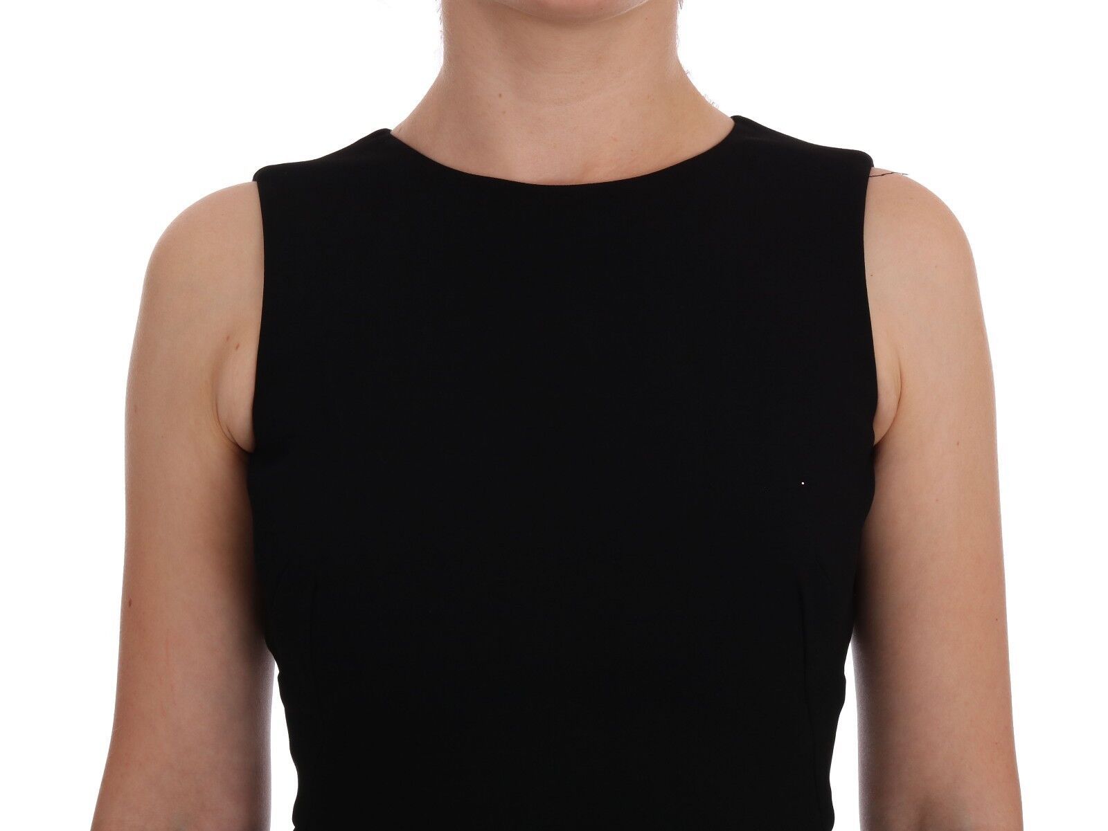 Dolce & Gabbana Black Stretch Crystal Sheath Gown Dress Dolce & Gabbana