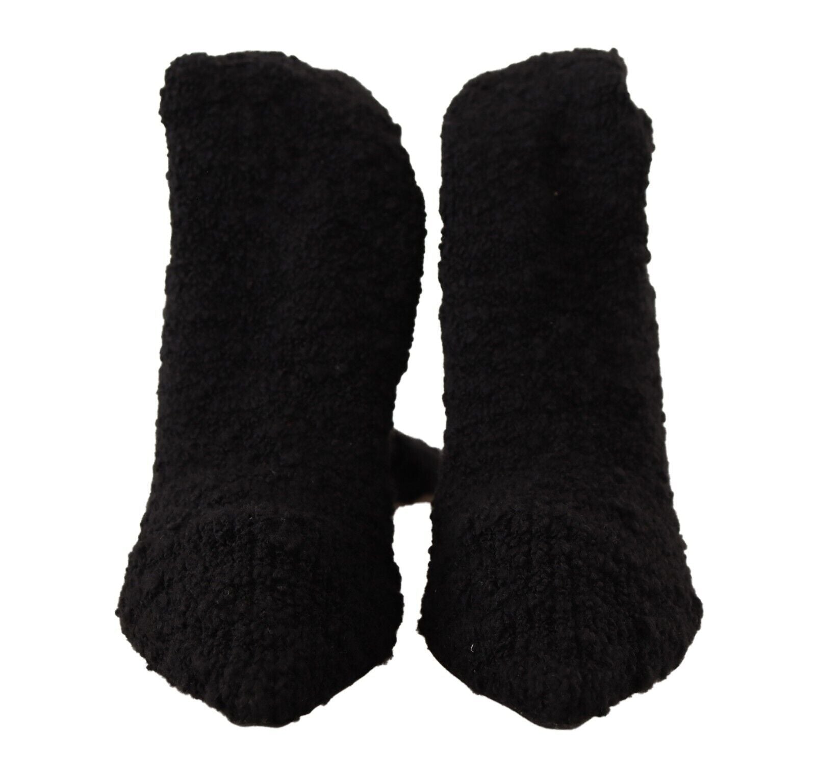 Dolce & Gabbana Black Stretch Socks Knee High Booties Shoes Dolce & Gabbana