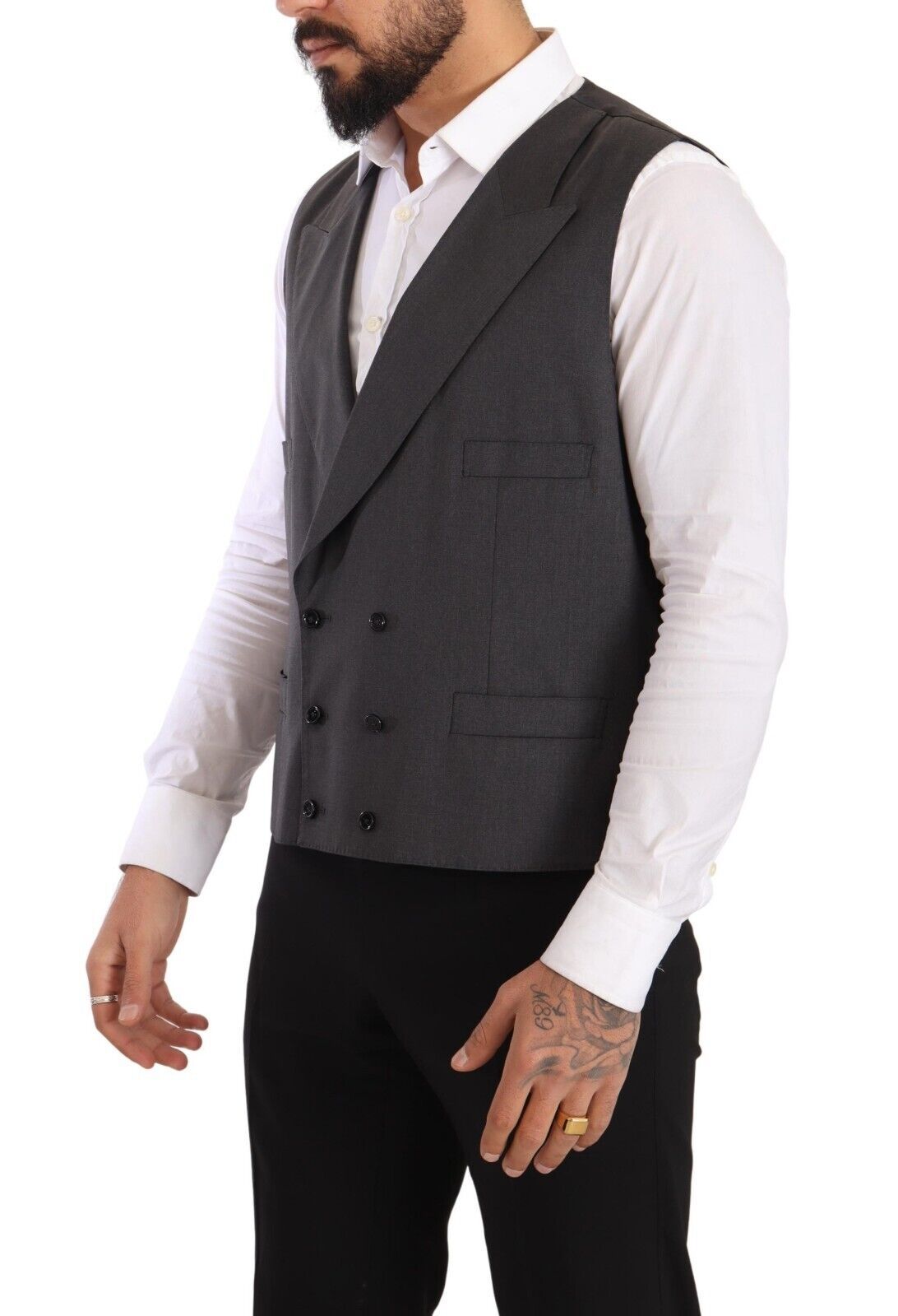 Dolce & Gabbana Gray Double Breasted 2 Piece SICILIA Blazer Dolce & Gabbana