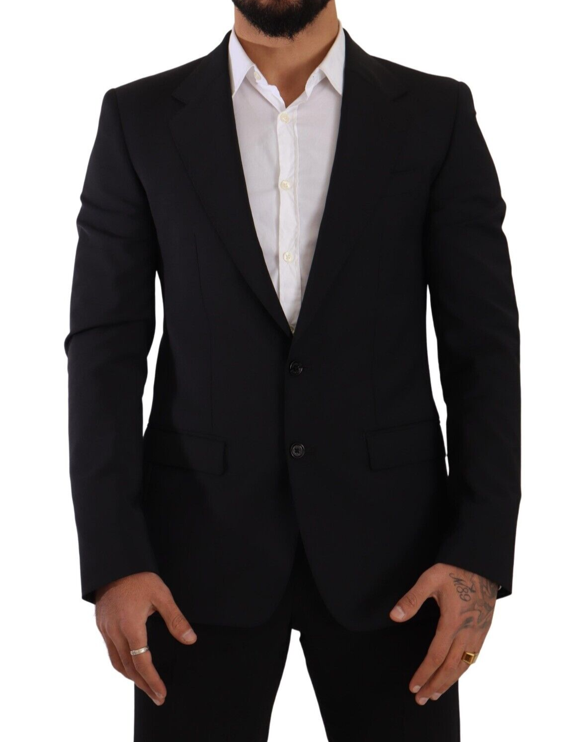 Dolce & Gabbana Black Slim Fit Vest 2 Button MARTINI Blazer Dolce & Gabbana