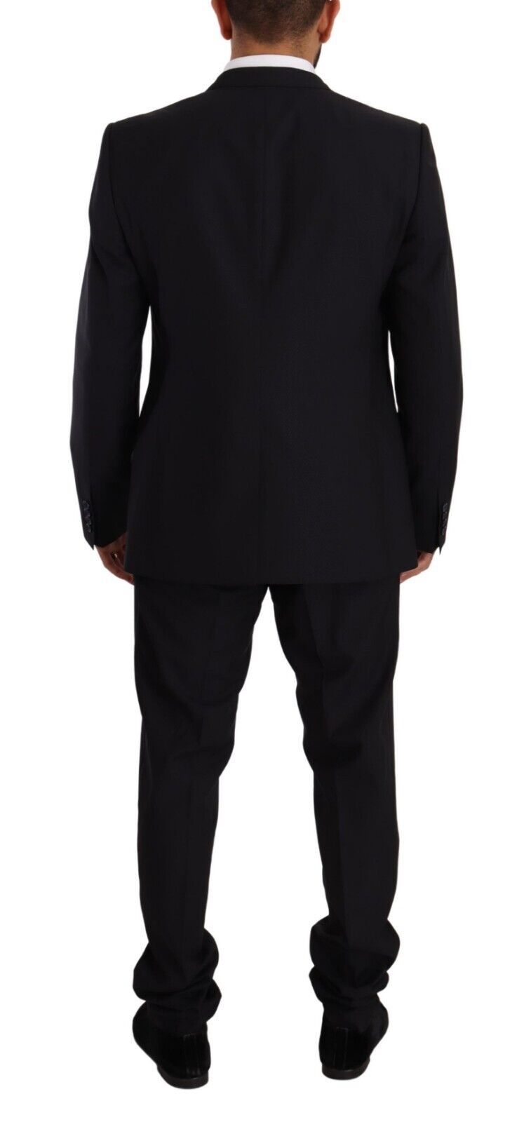 Dolce & Gabbana Blue GOLD Wool Single Breasted 2 Piece Suit Dolce & Gabbana