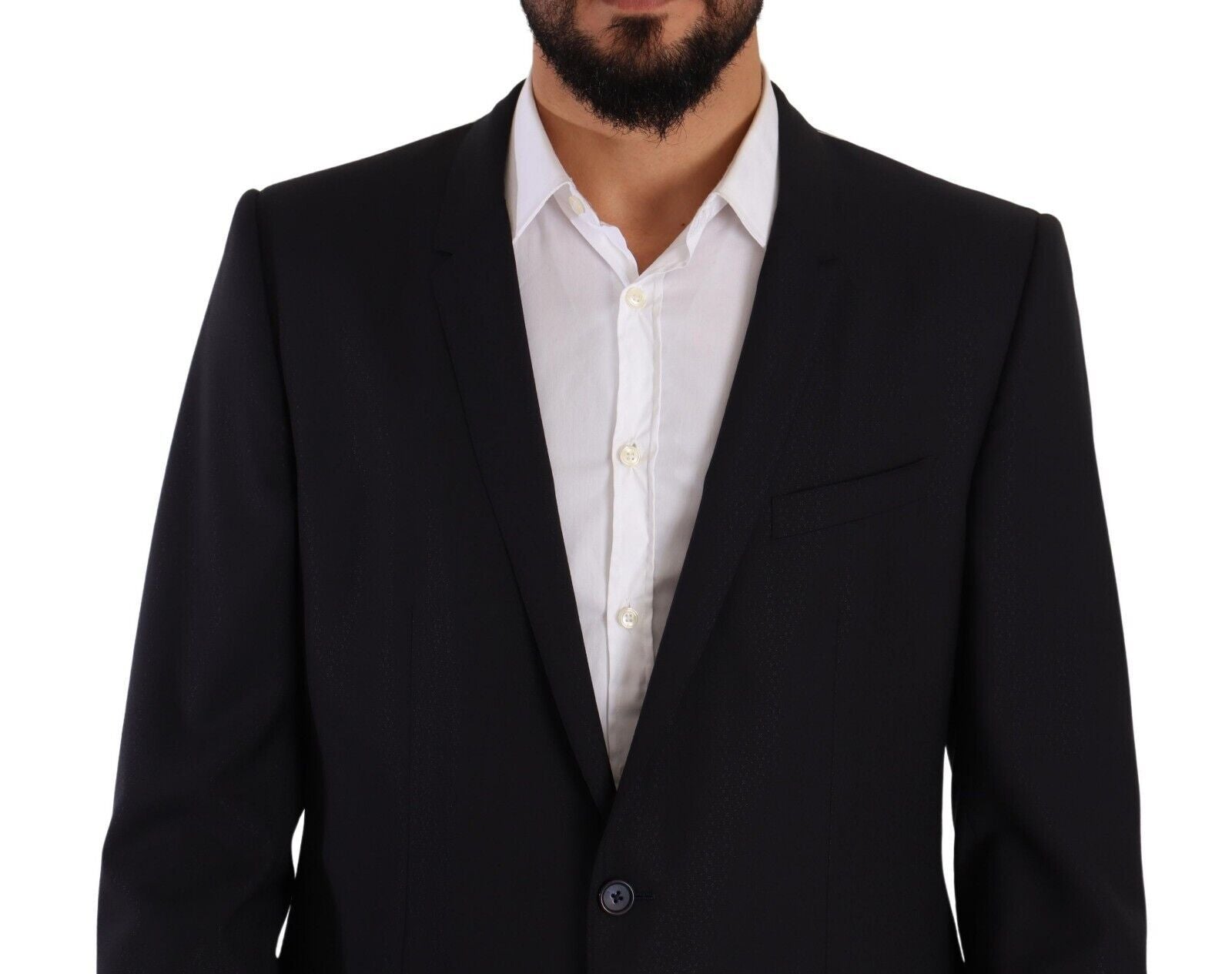 Dolce & Gabbana Blue GOLD Wool Single Breasted 2 Piece Suit Dolce & Gabbana