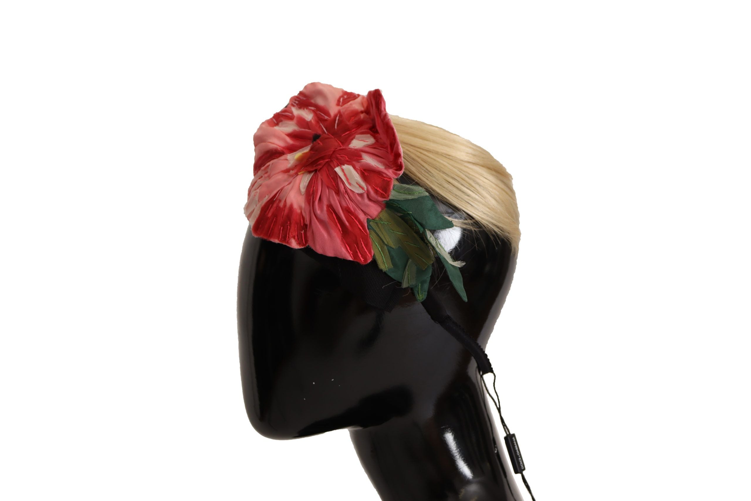 Dolce & Gabbana Black Silk White Hair Parrucchiera Diadem Headband Dolce & Gabbana