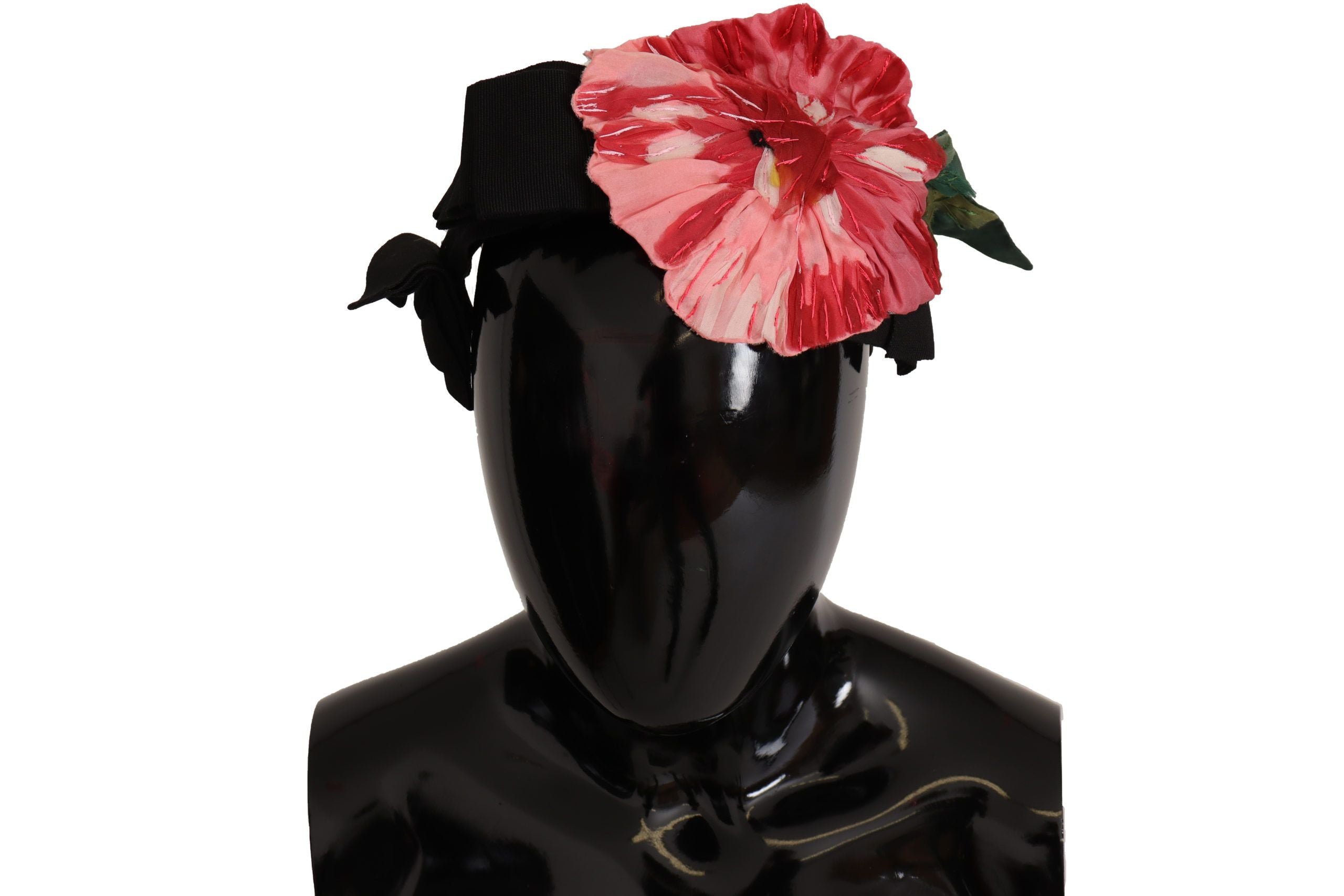 Dolce & Gabbana Black Silk White Hair Parrucchiera Diadem Headband Dolce & Gabbana