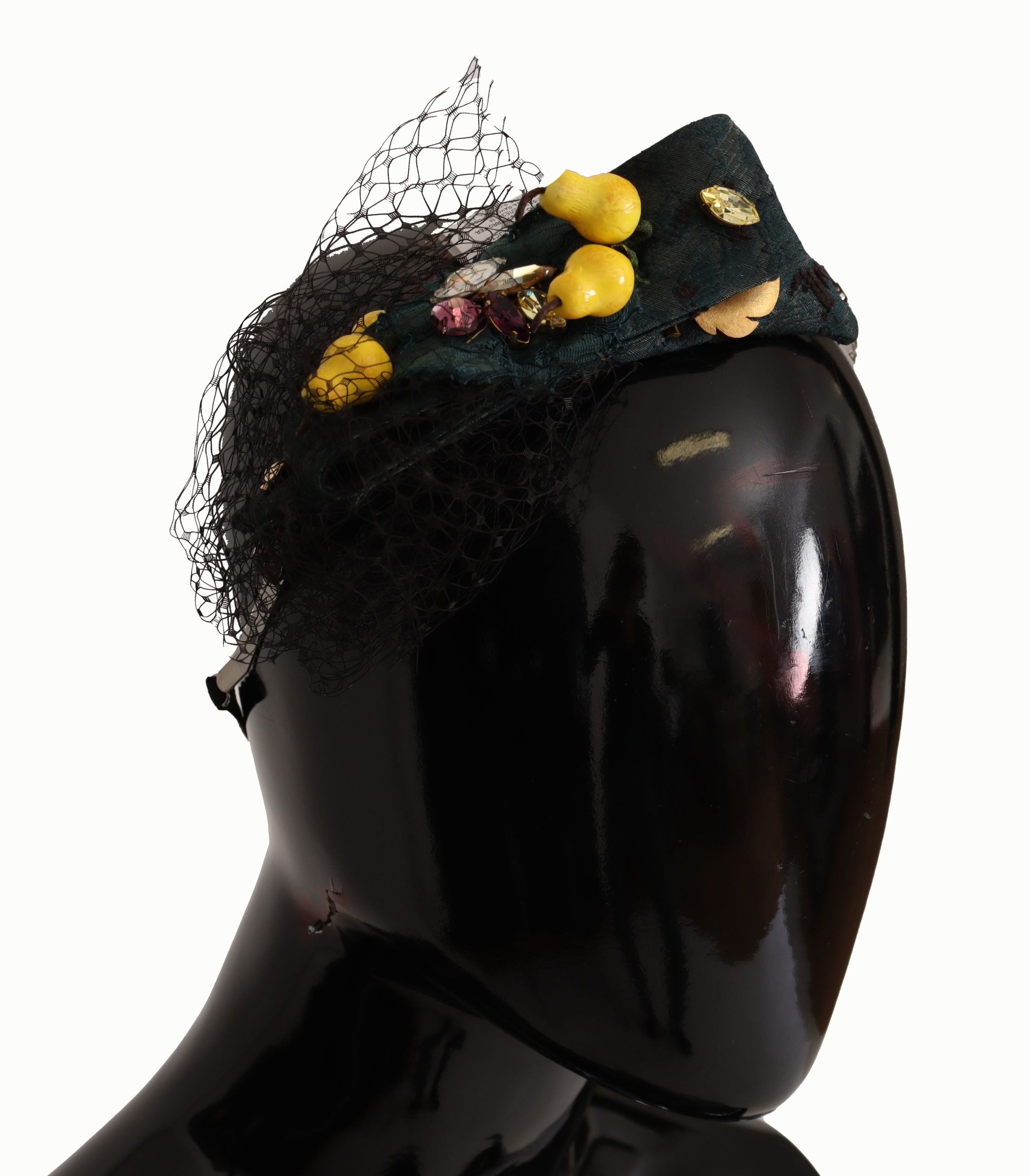Dolce & Gabbana Purple Crystal Diadem Headband Lemons Sicily Tiara Dolce & Gabbana