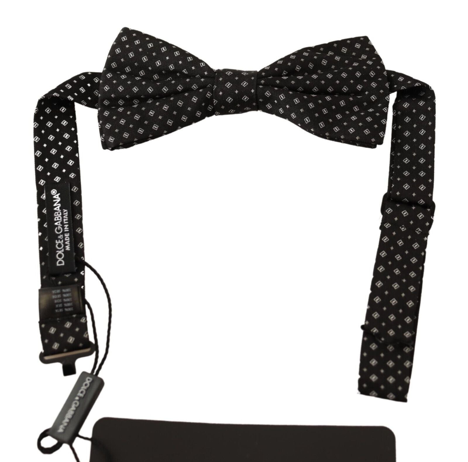 Dolce & Gabbana Black 100% Silk Adjustable Neck Papillon Tie Dolce & Gabbana