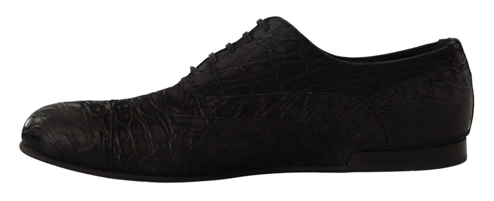 Dolce & Gabbana Black Caiman Leather Mens Oxford Shoes Dolce & Gabbana