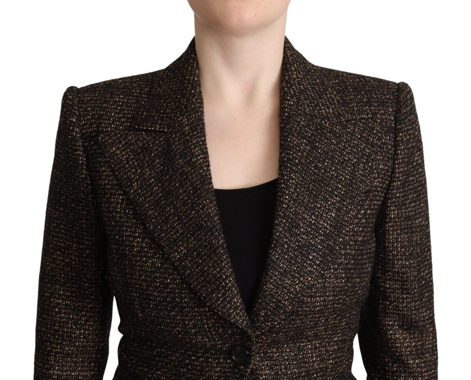 Dolce & Gabbana Dark Brown Wool Single Breasted 2 Pc Jacket Pants Dolce & Gabbana