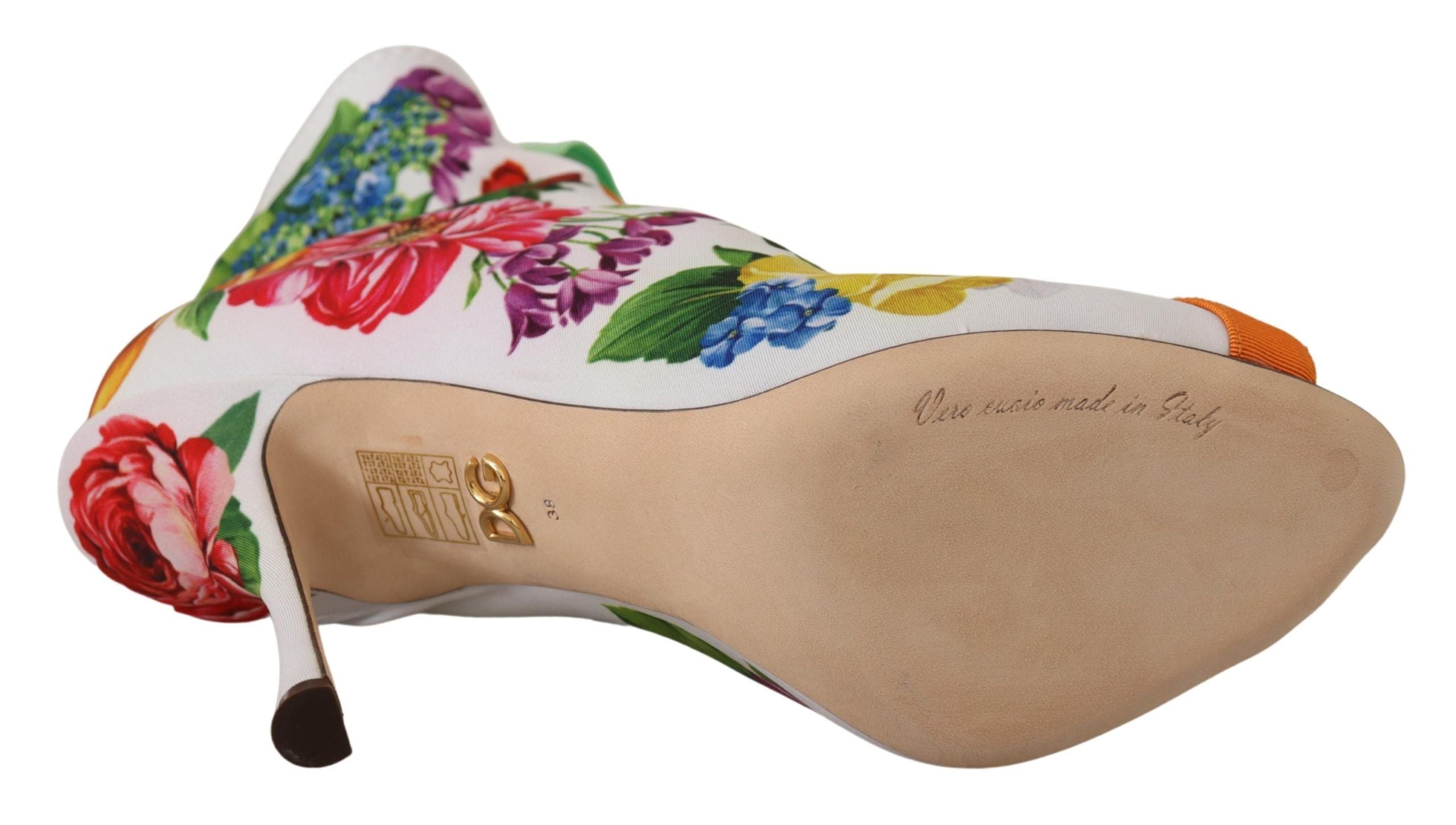 Dolce & Gabbana White Jersey Stretch Boots Open Toes Heels Shoes Dolce & Gabbana