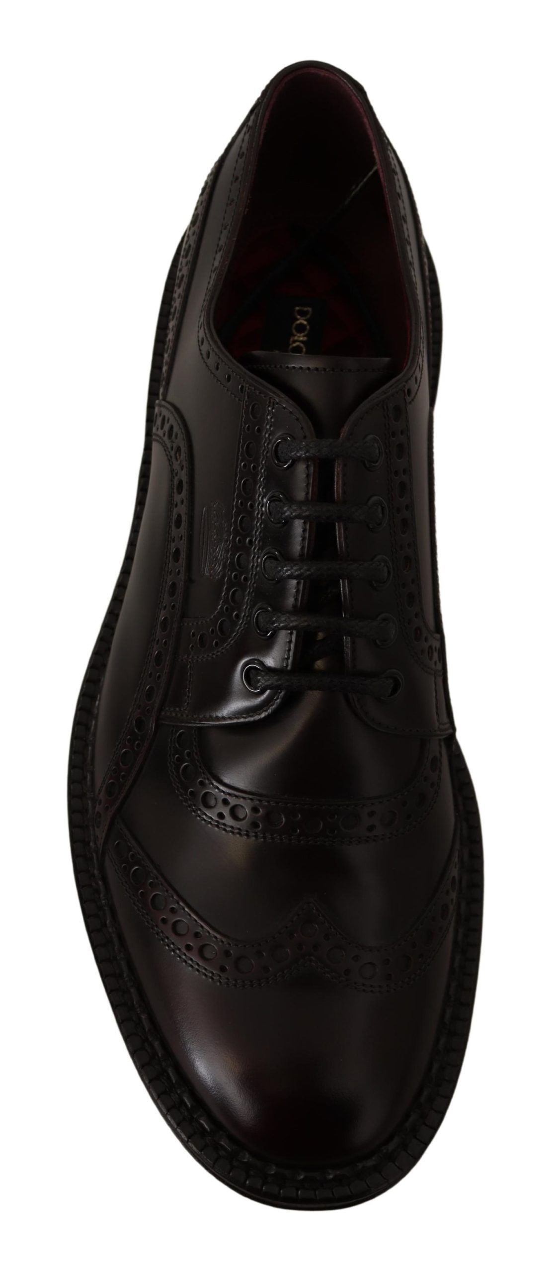 Dolce & Gabbana Purple Leather Oxford Wingtip Formal Shoes Dolce & Gabbana