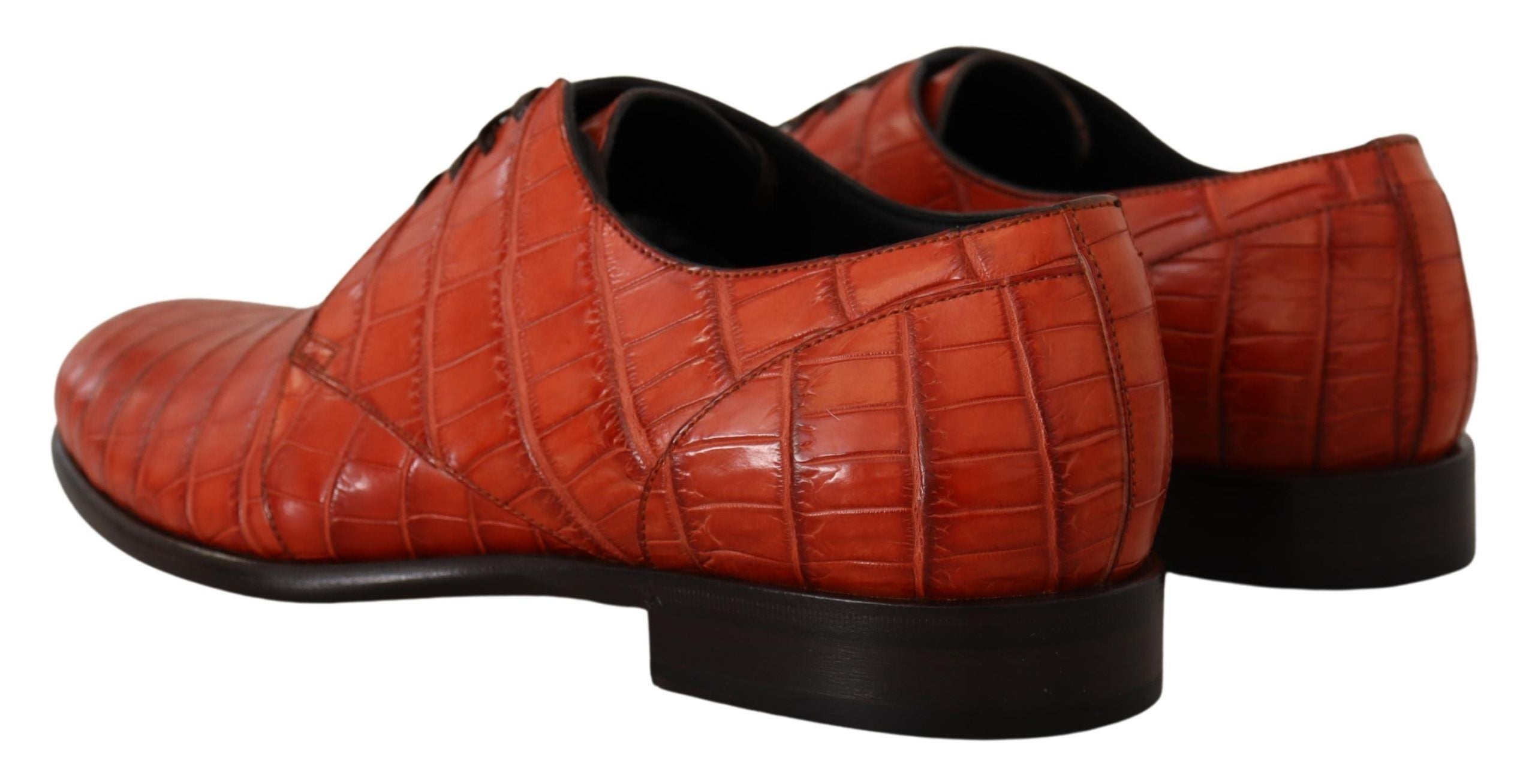 Dolce & Gabbana Orange Exotic Leather Dress Derby Shoes Dolce & Gabbana