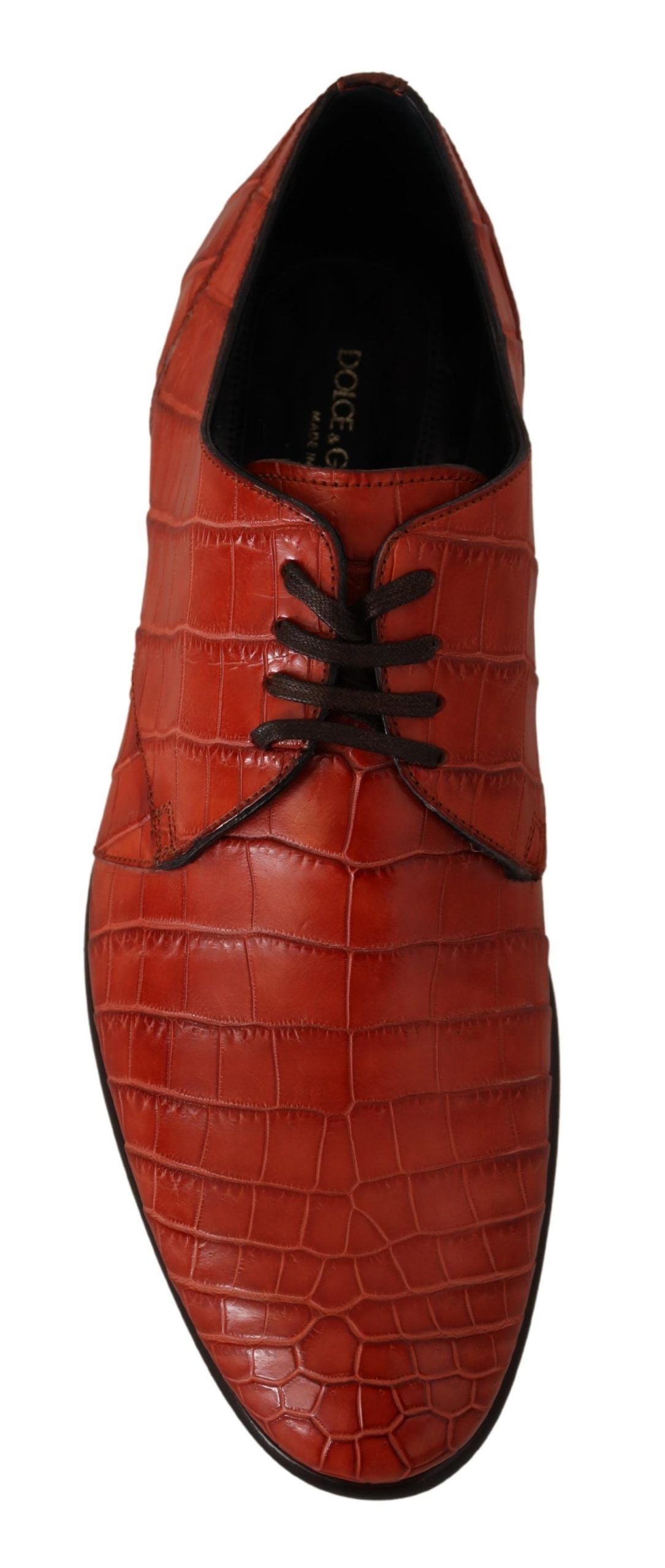 Dolce & Gabbana Orange Exotic Leather Dress Derby Shoes Dolce & Gabbana