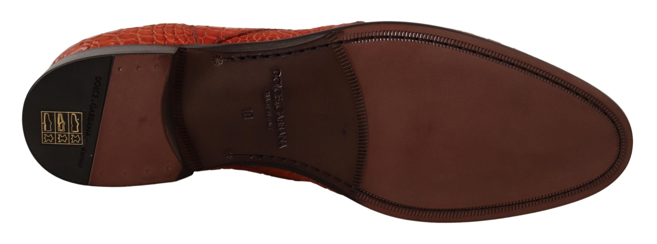 Dolce & Gabbana Orange Exotic Leather Dress Derby Shoes Dolce & Gabbana
