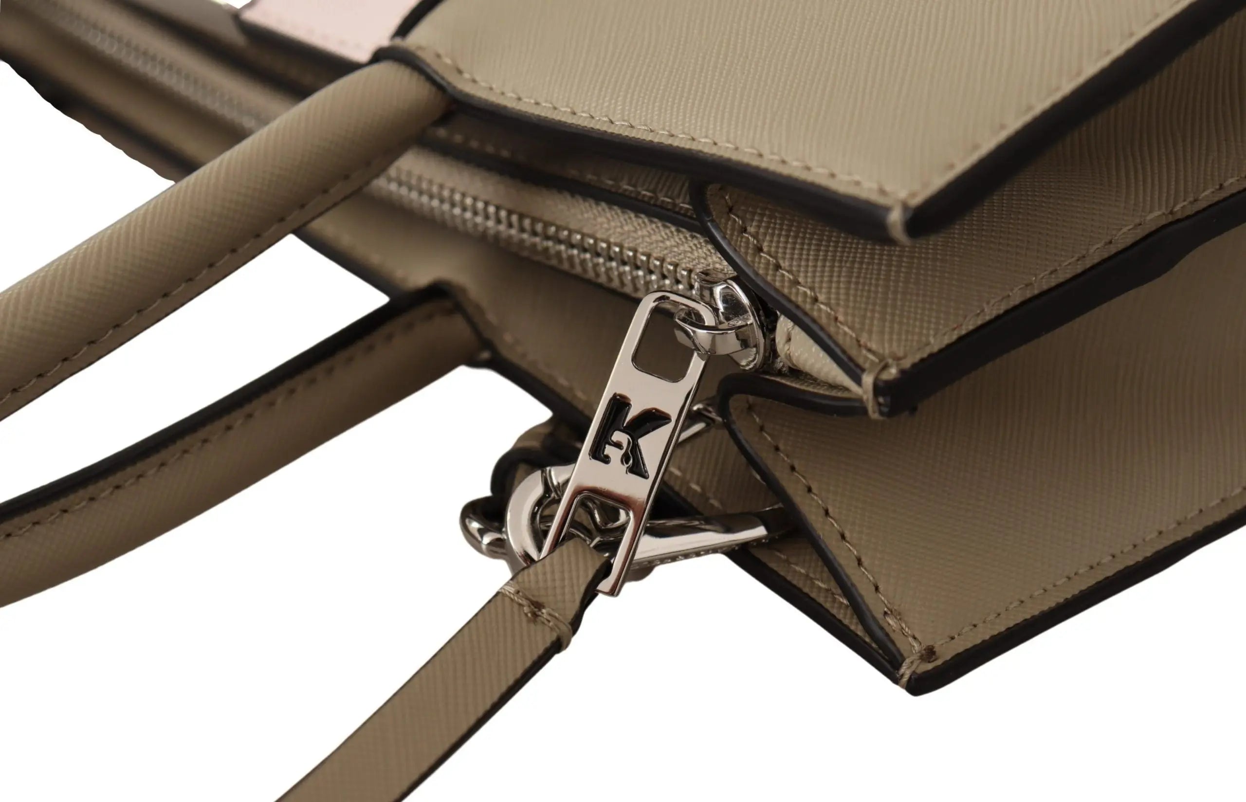 Karl Lagerfeld Sage Green Polyurethane Tote Shoulder Bag Karl Lagerfeld