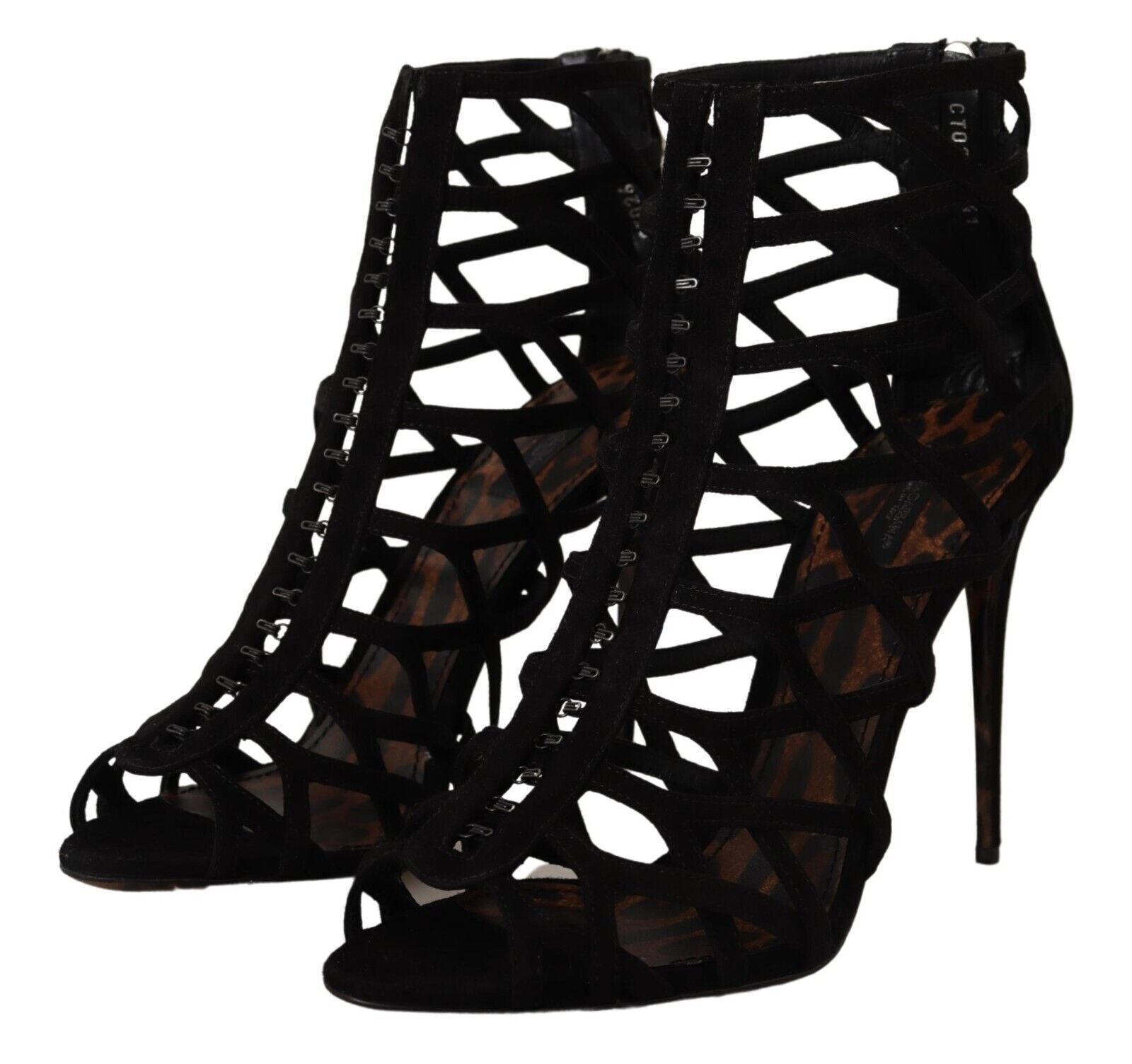 Dolce & Gabbana Black Suede Stiletto Heels Bette Sandals Shoes Dolce & Gabbana