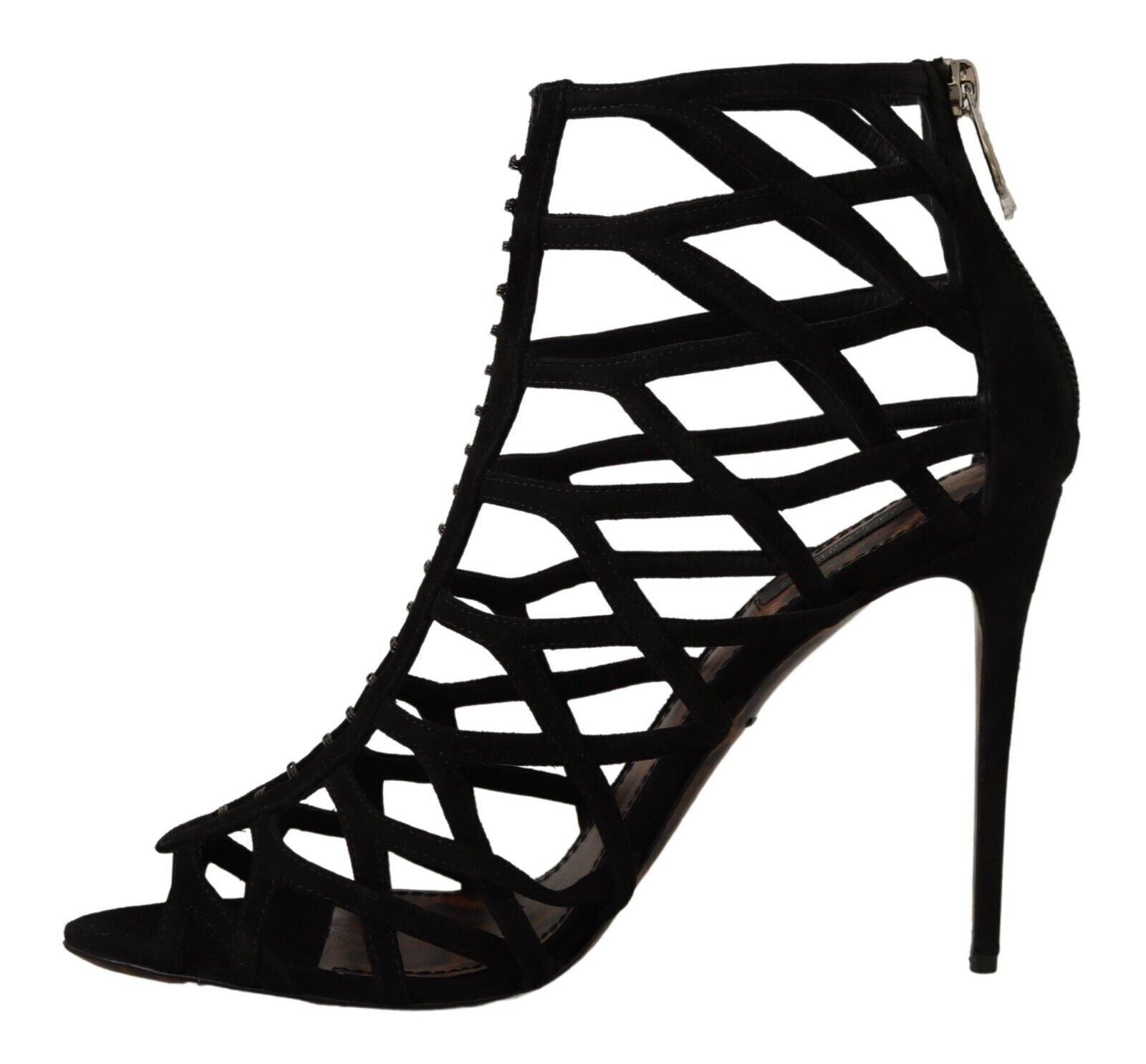 Dolce & Gabbana Black Suede Stiletto Heels Bette Sandals Shoes Dolce & Gabbana