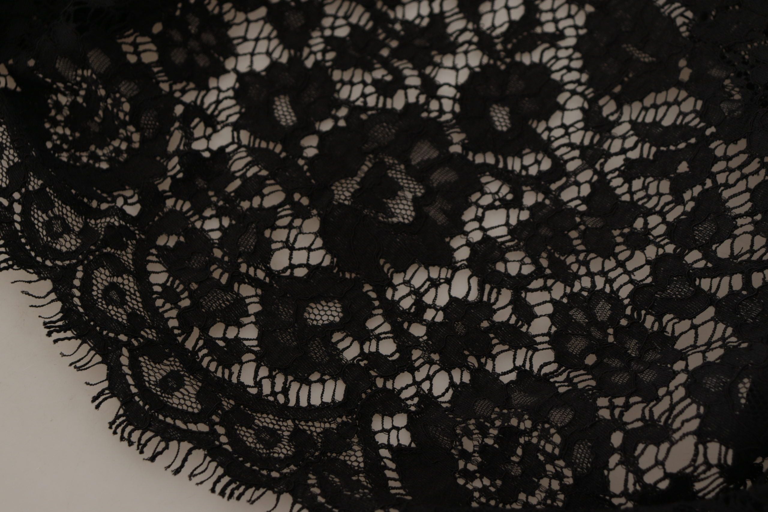 Dolce & Gabbana Black Floral Lace Pullover Sicily Blouse Dolce & Gabbana