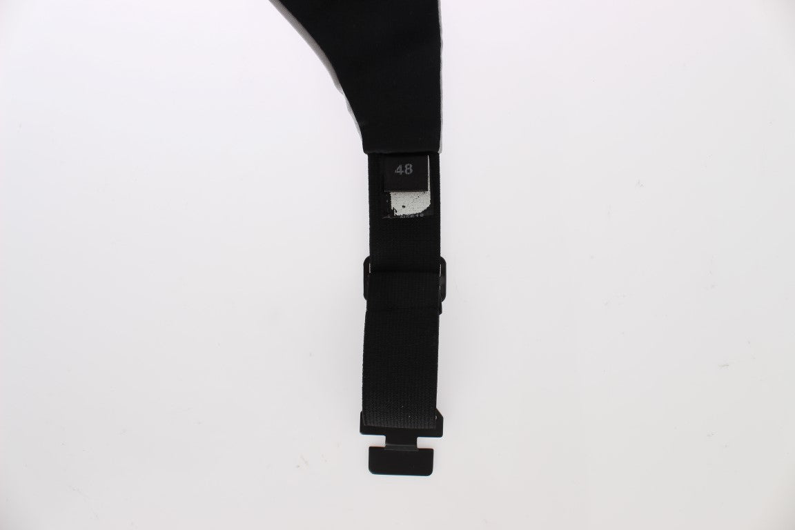 Dolce & Gabbana Gray Waist Belt Silk Cummerbund Dolce & Gabbana