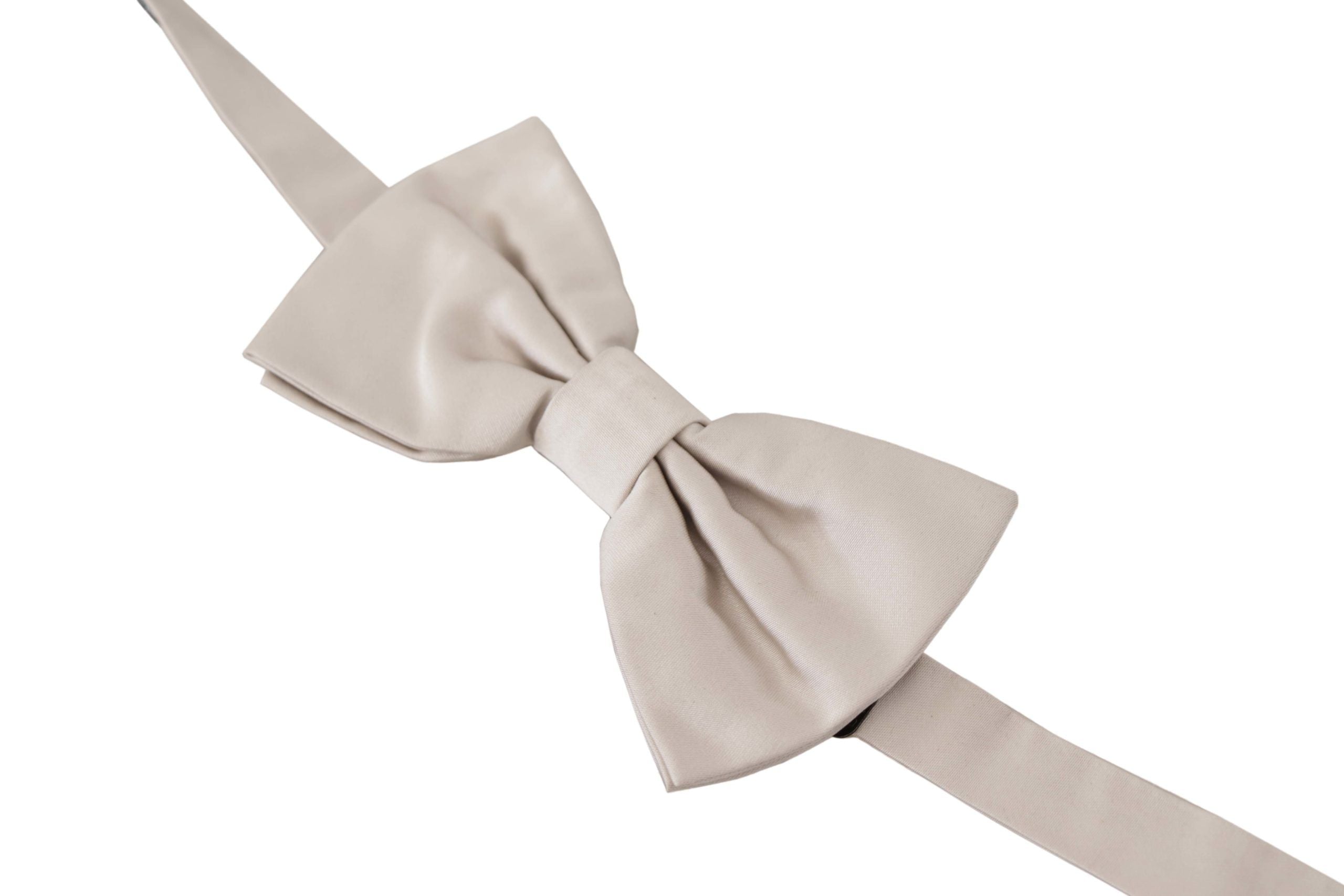 Dolce & Gabbana Gray 100% Silk Adjustable Neck Papillon Tie Dolce & Gabbana