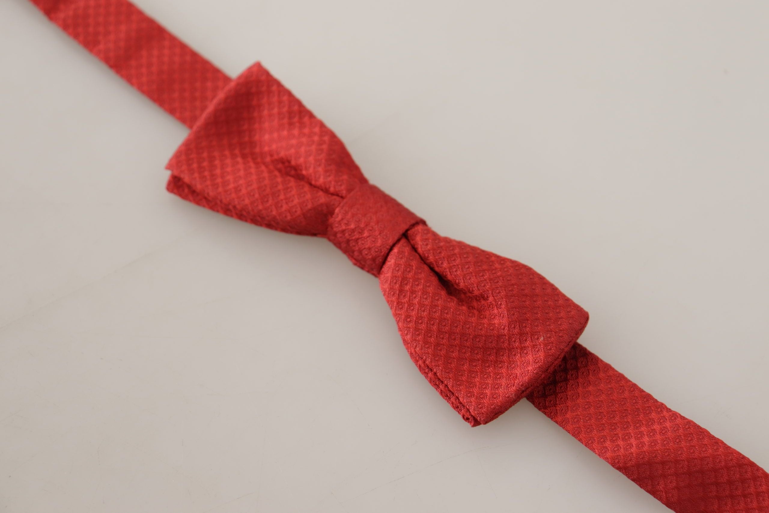 Dolce & Gabbana Red 100% Silk Adjustable Neck Papillon Tie Dolce & Gabbana