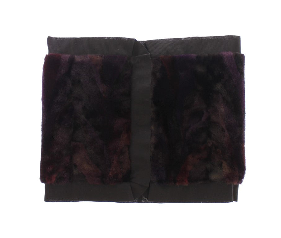 Dolce & Gabbana Purple MINK Fur Scarf Foulard Neck Wrap Dolce & Gabbana