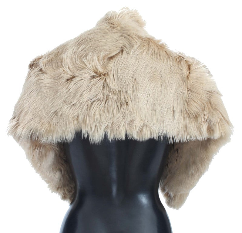 Dolce & Gabbana Beige Alpaca Collar Scarf Dolce & Gabbana